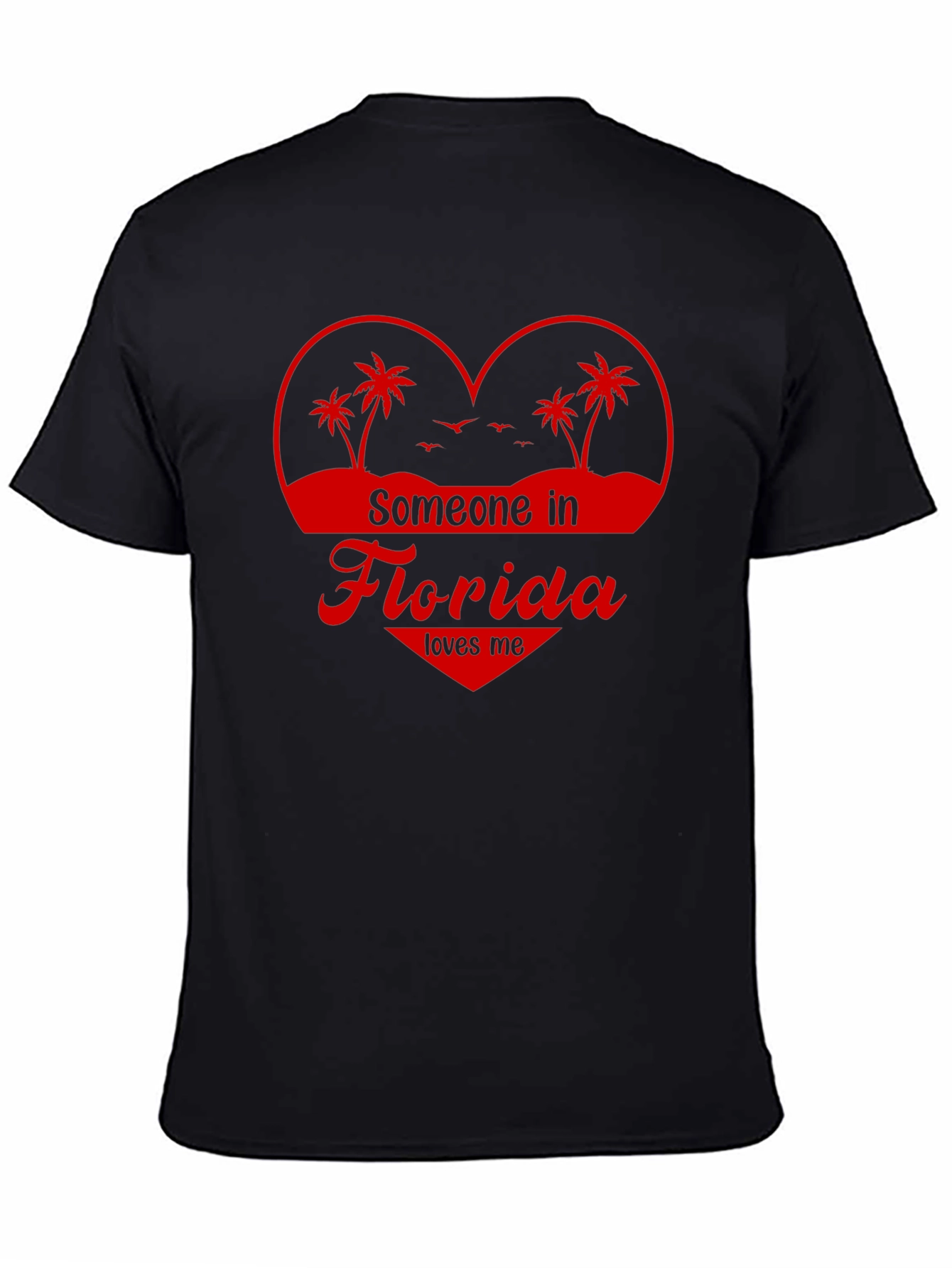 Camiseta Negra Someone in Florida Loves Me