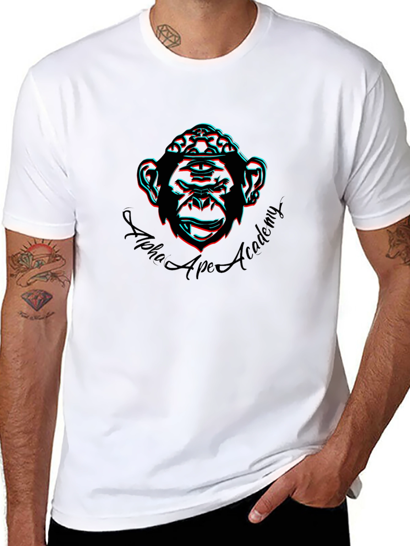 Camiseta Hombre Negra Alpha Ape Academy