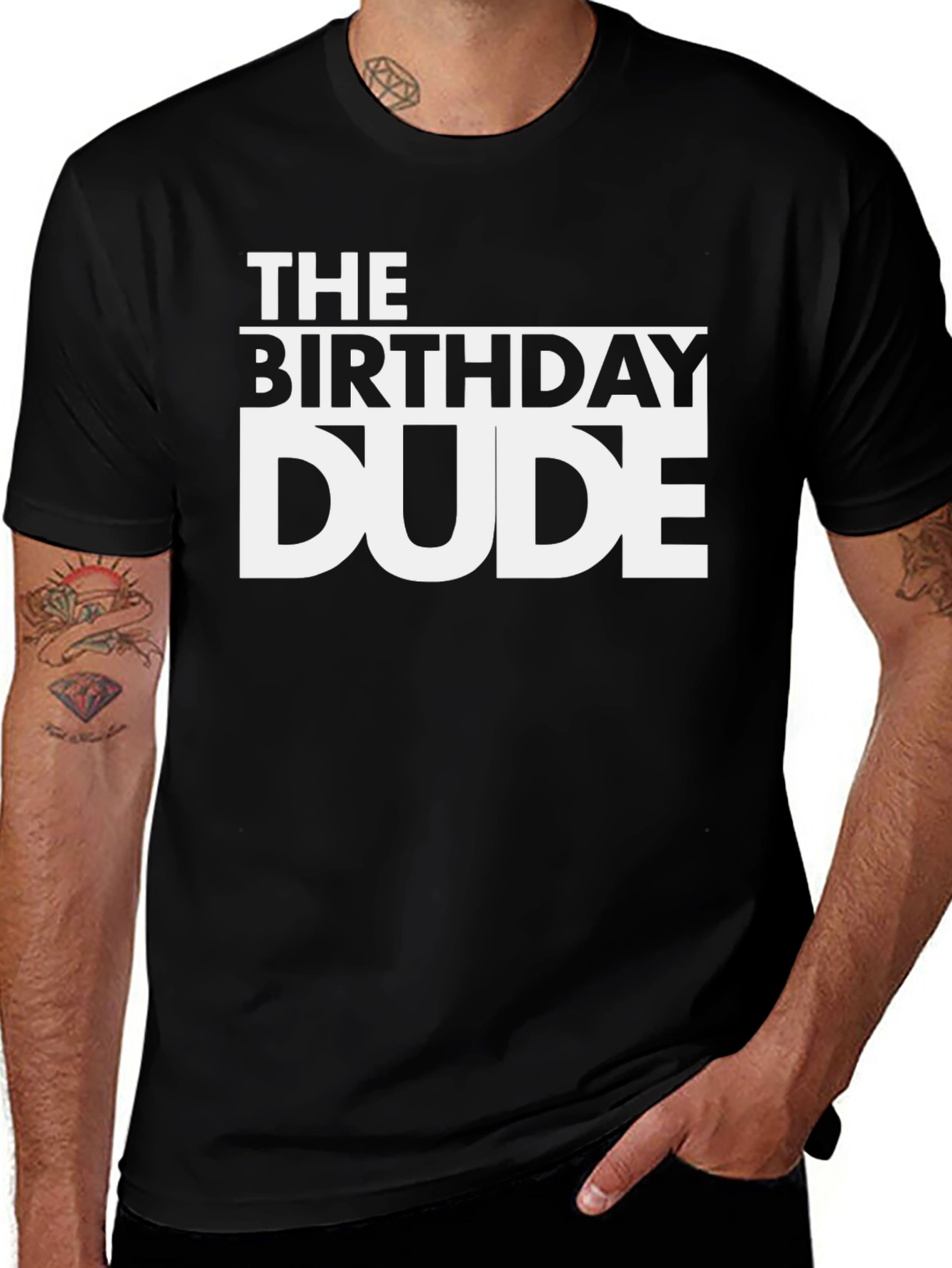 Camiseta Negra The Birthday Dude - Celebración Cumpleaños