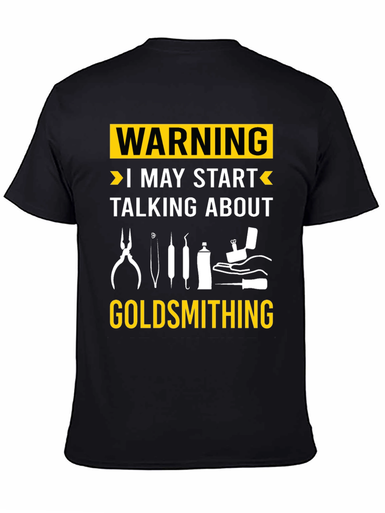 Camiseta de orfebrería con advertencia divertida