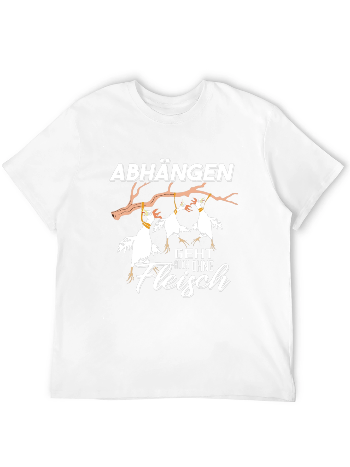 Camiseta Negra Divertida Abhängen Geht Auch Ohne Fleisch