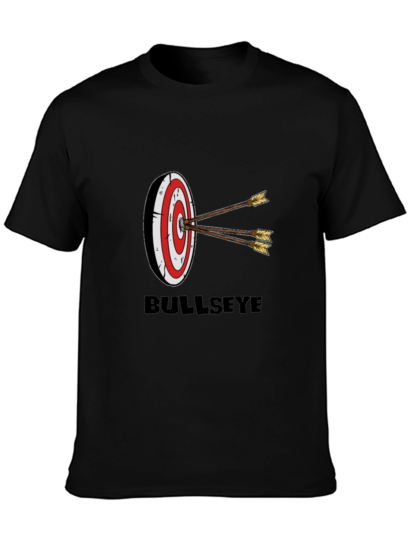 Camiseta Negra con Diseño de Diana Bullseye