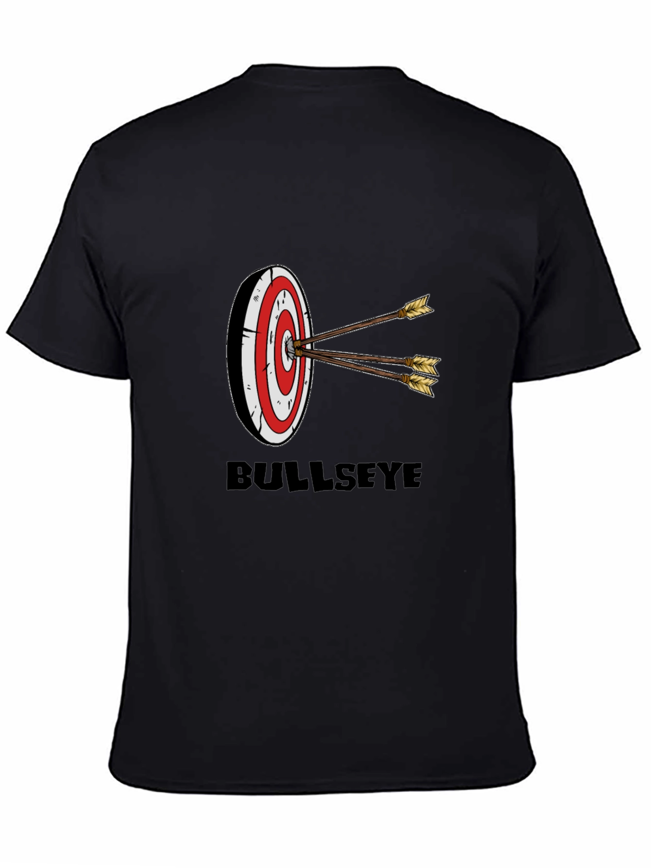 Camiseta Negra con Diseño de Diana Bullseye
