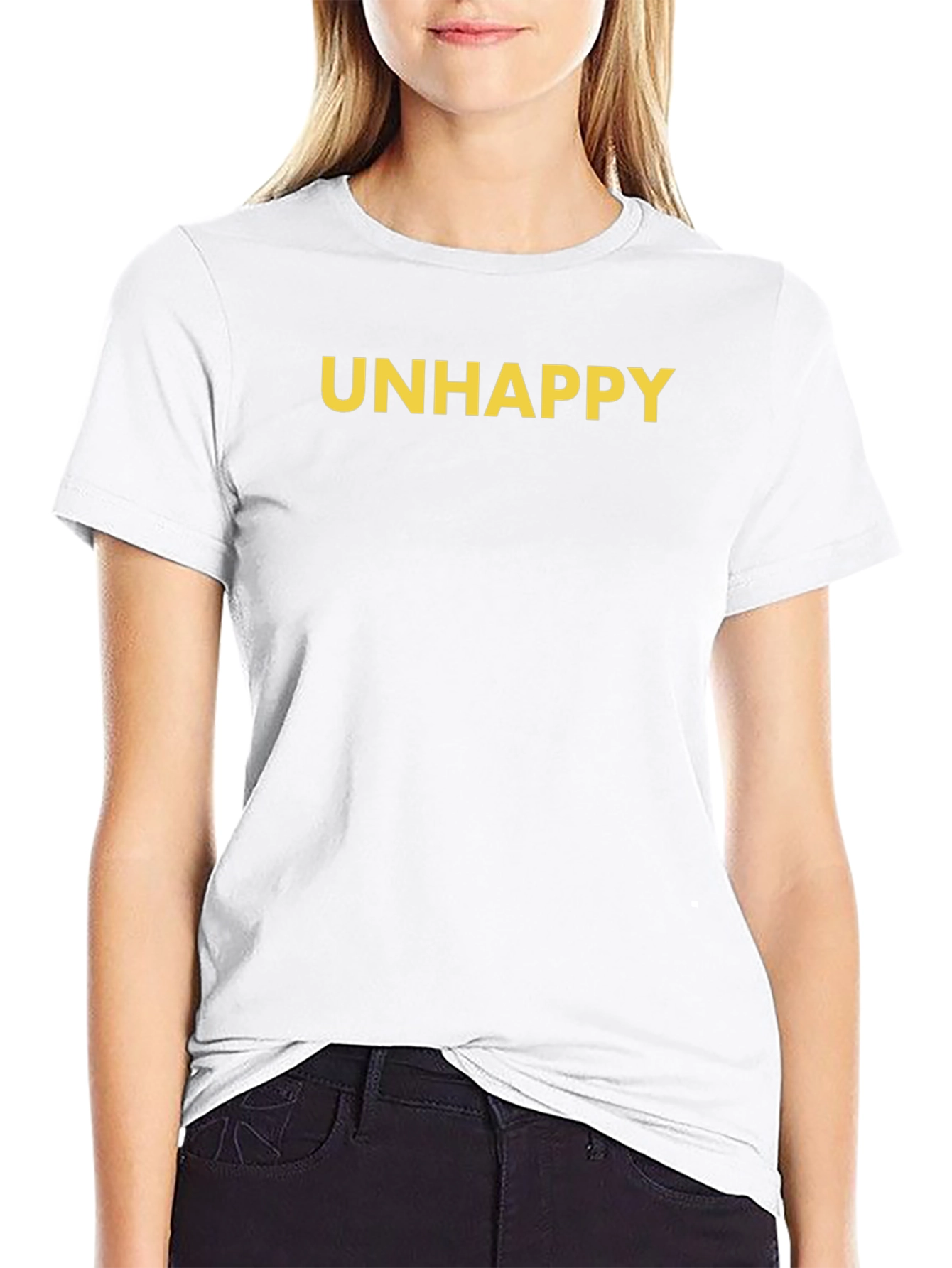 Camiseta Negra UNHAPPY para Hombre