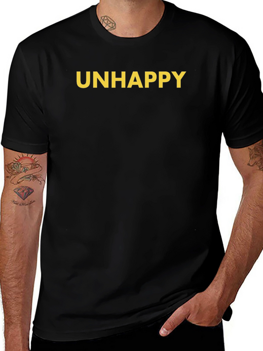 Camiseta Negra UNHAPPY para Hombre