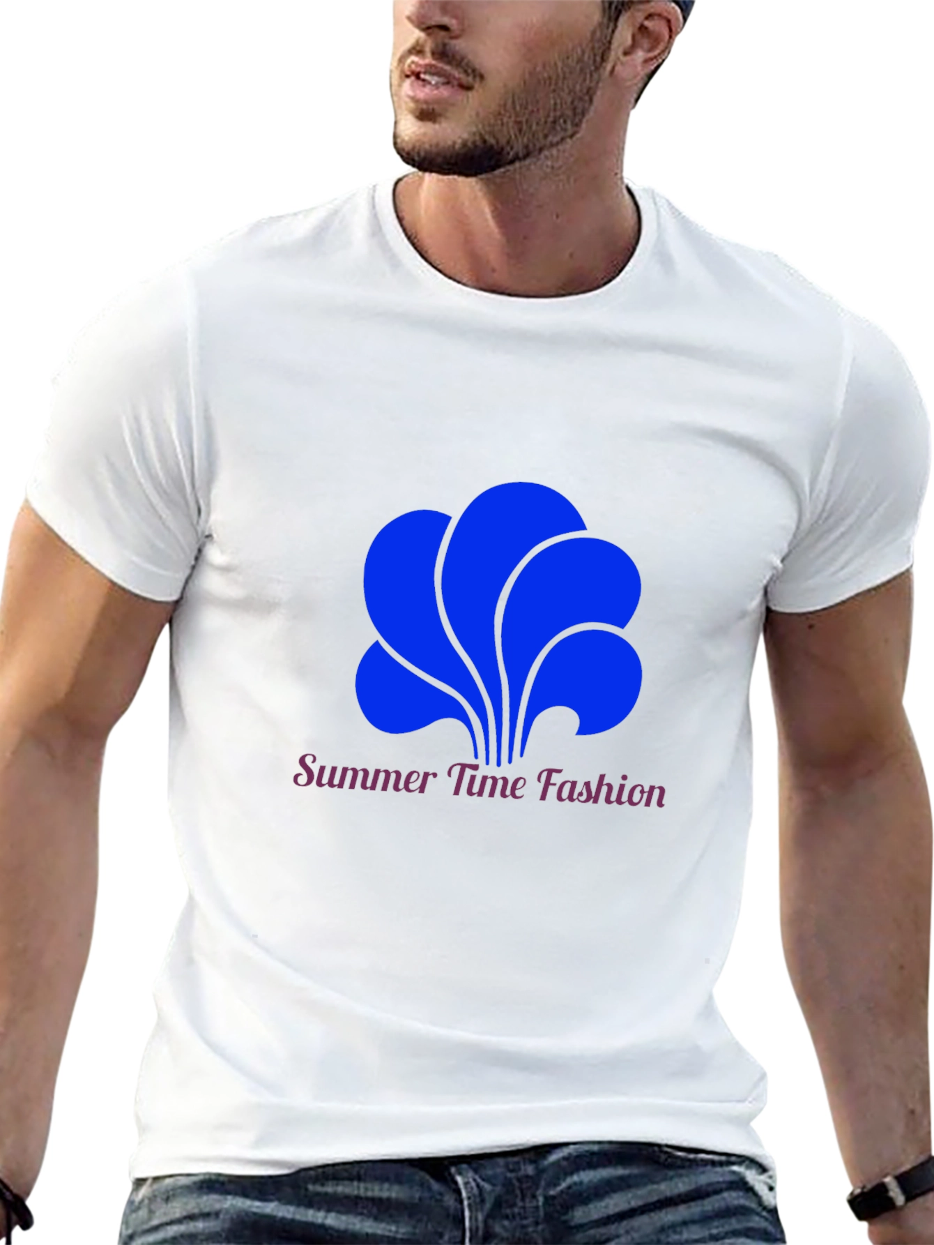 Camiseta Negra Estampada Summer Time Fashion
