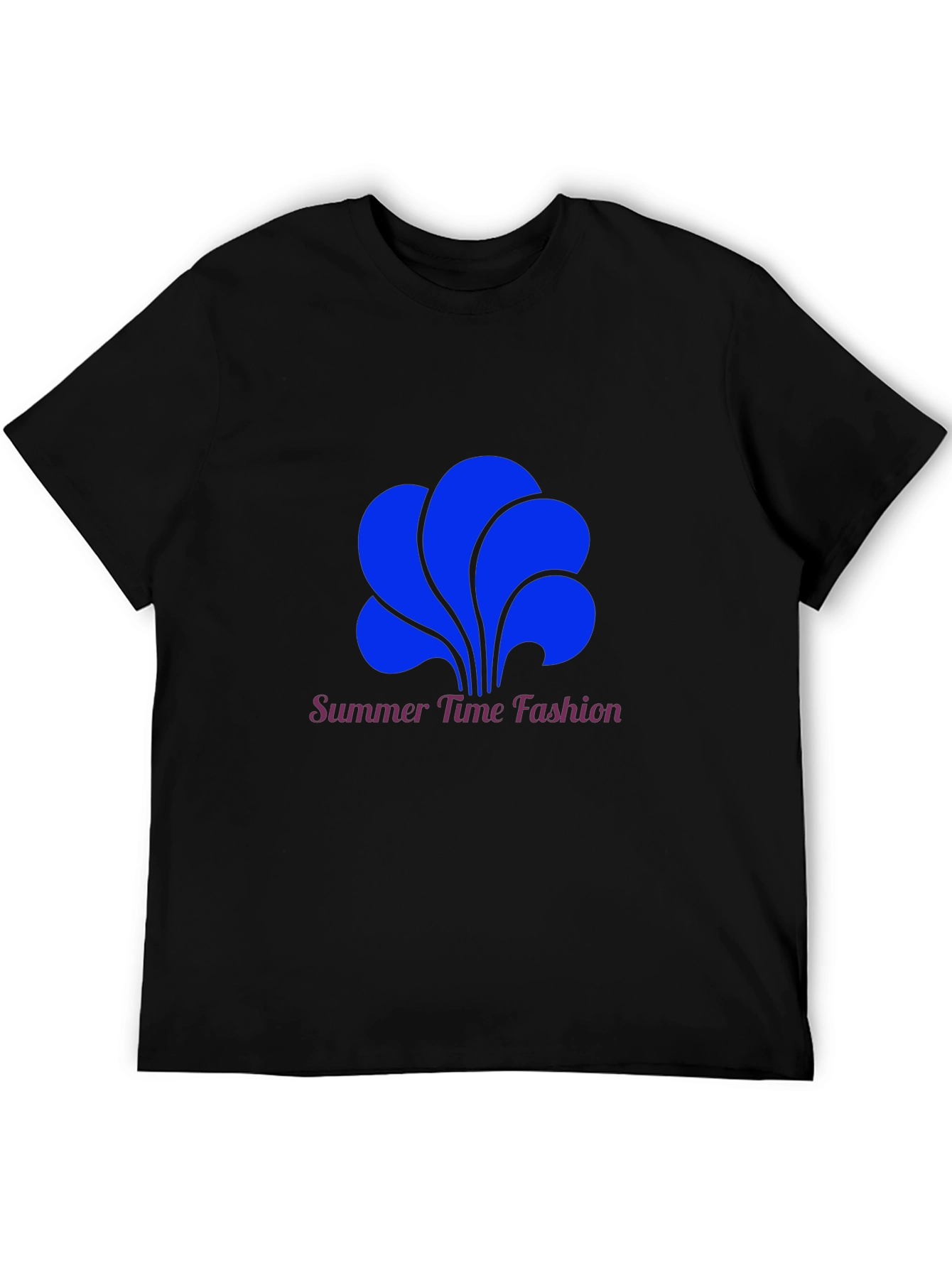 Camiseta Negra Estampada Summer Time Fashion