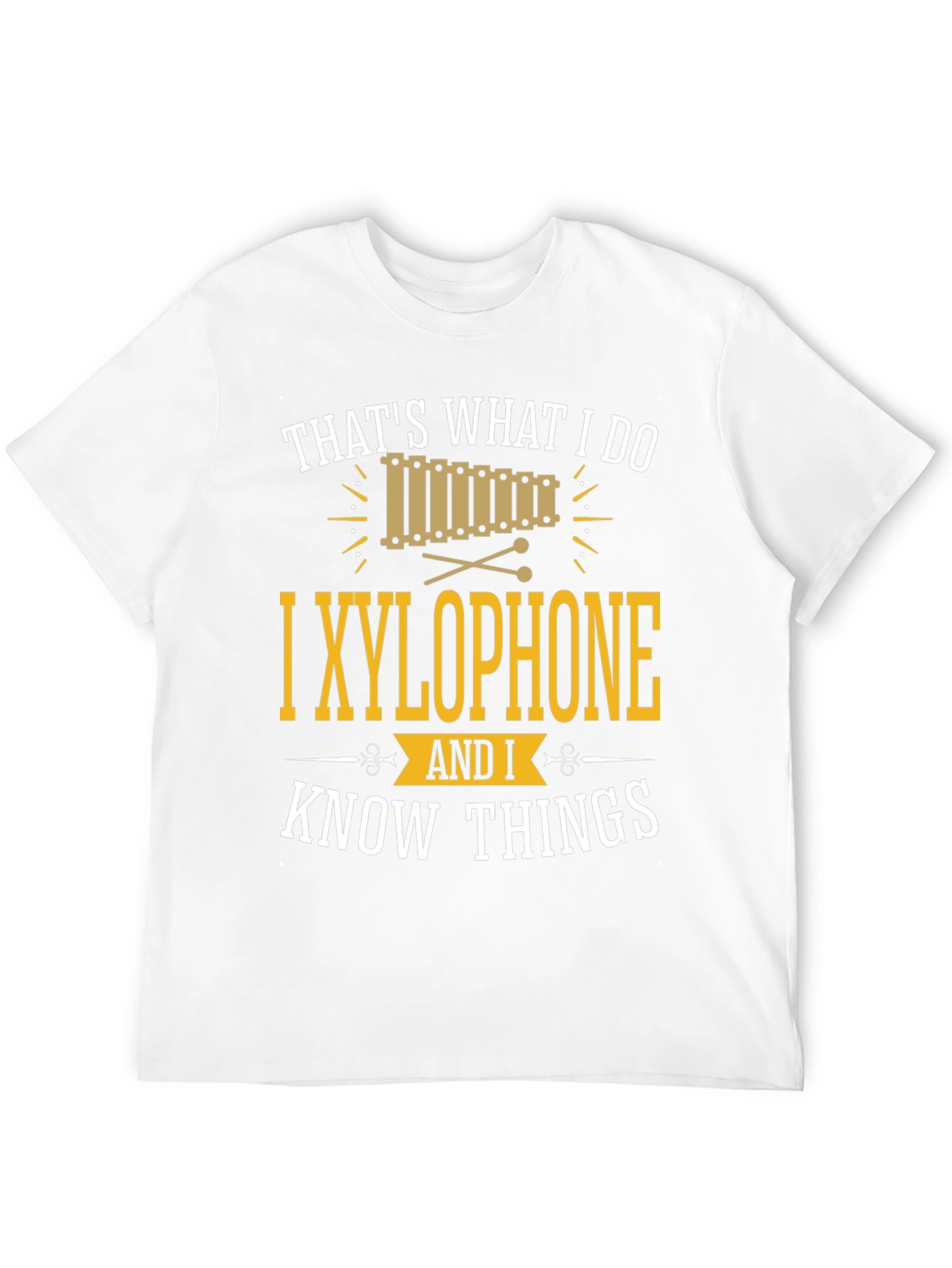 Camiseta Negra: Yo Toco el Xilófono y Sé Cosas