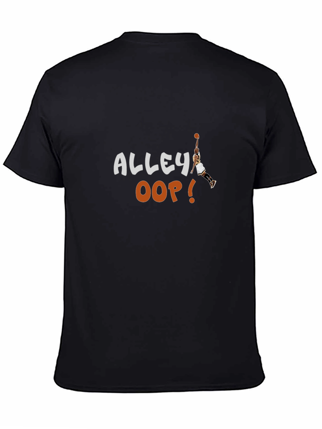 Camiseta Negra Alley Oop Baloncesto Diseño Único