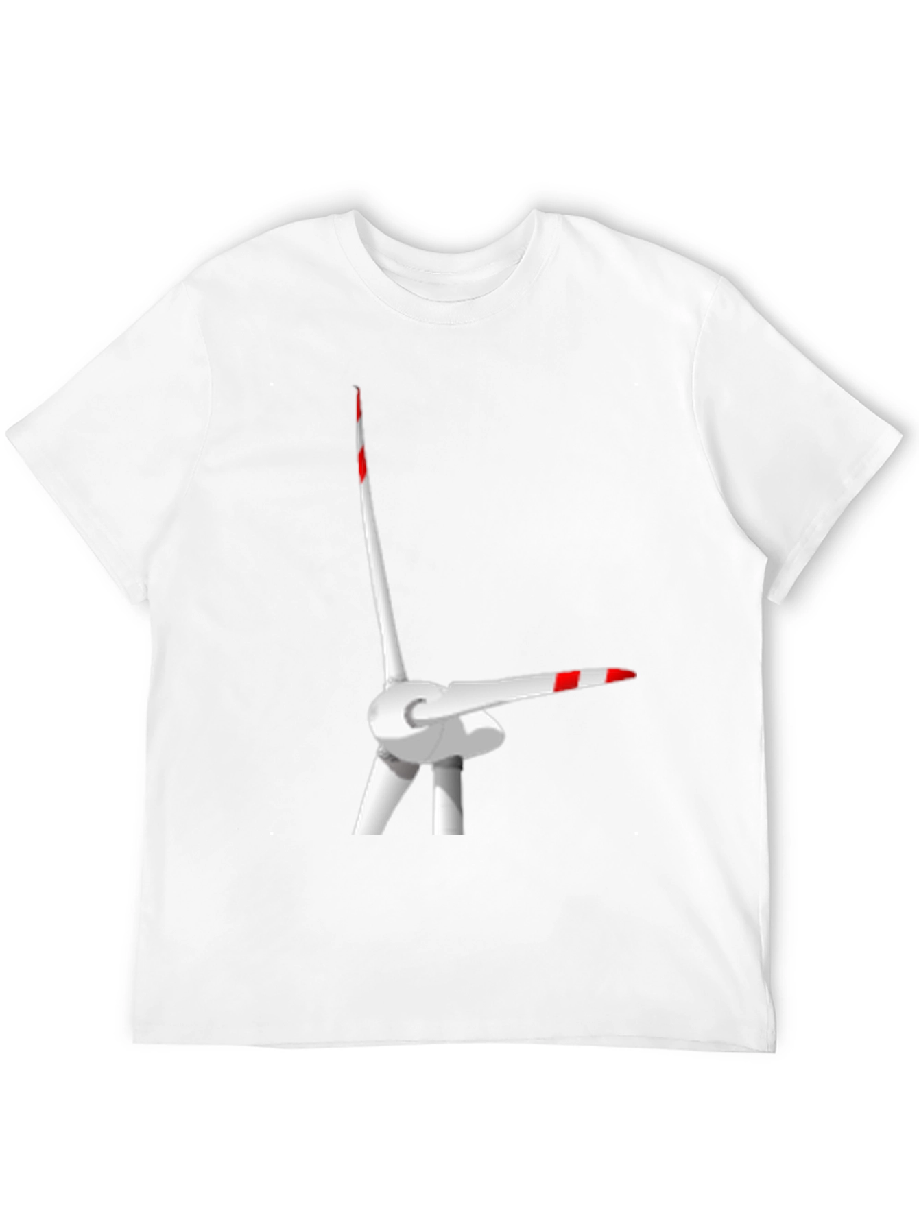 Camiseta Negra con Diseño de Turbina Eólica