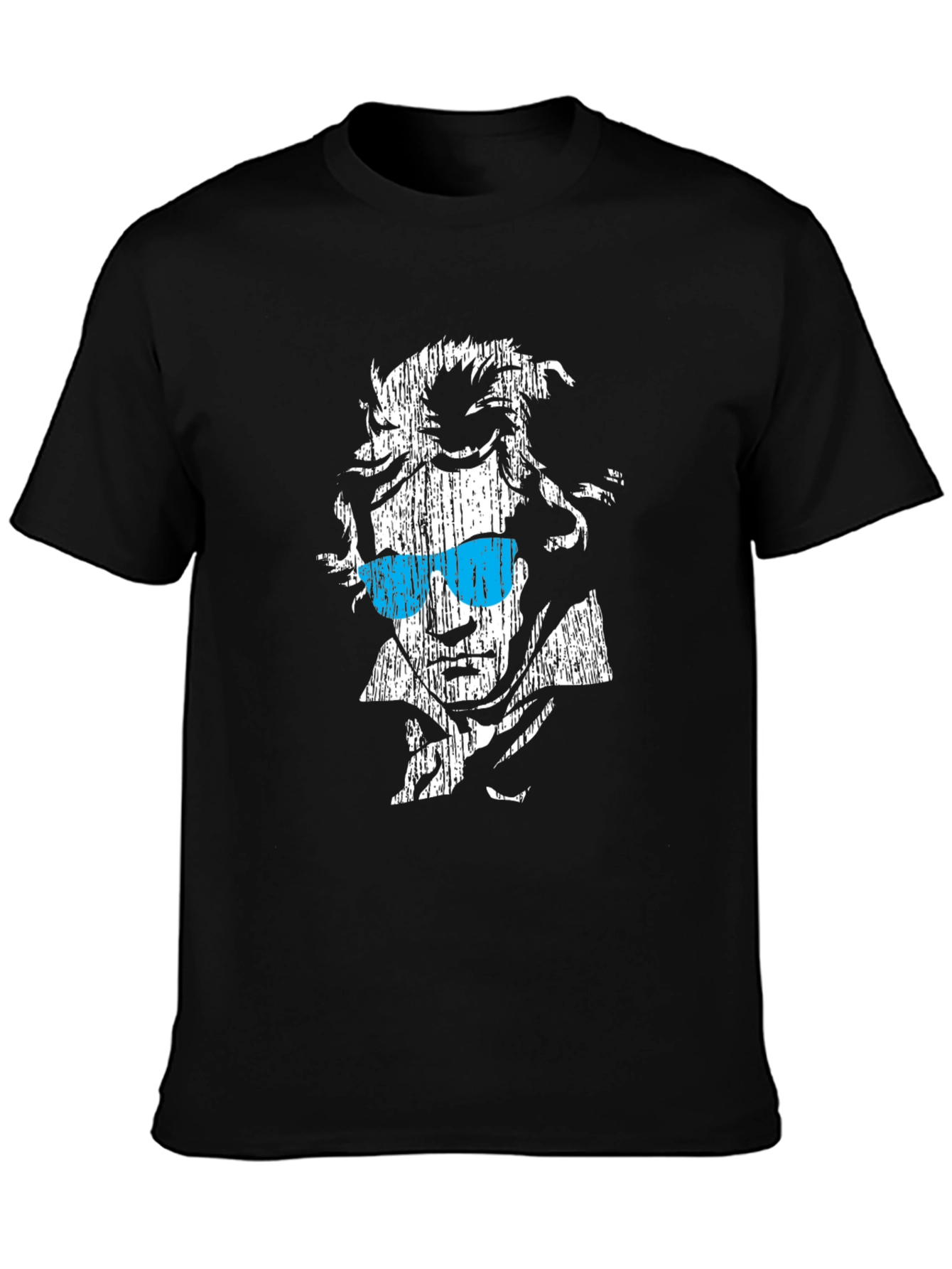 Camiseta Negra con Diseño de Beethoven