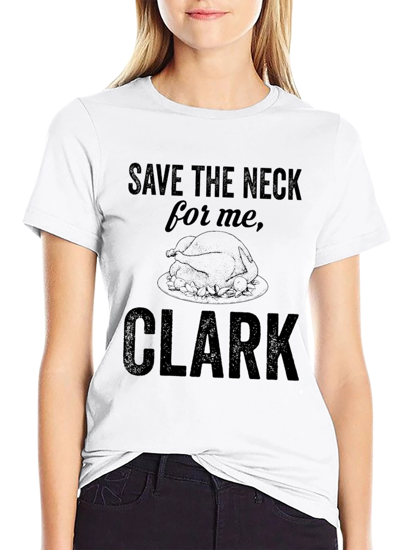 Camiseta Negra Save the Neck for Me Clark