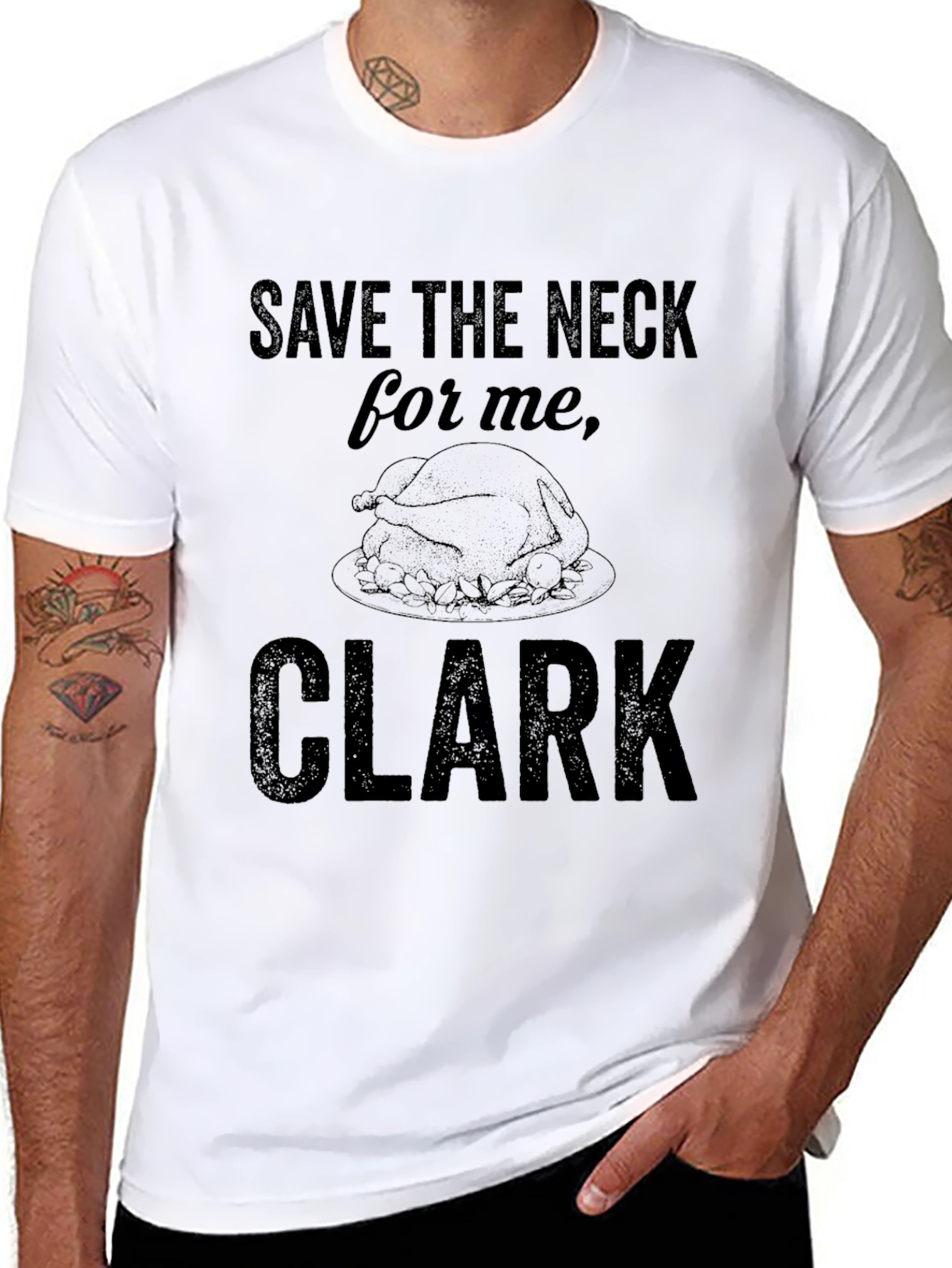 Camiseta Negra Save the Neck for Me Clark