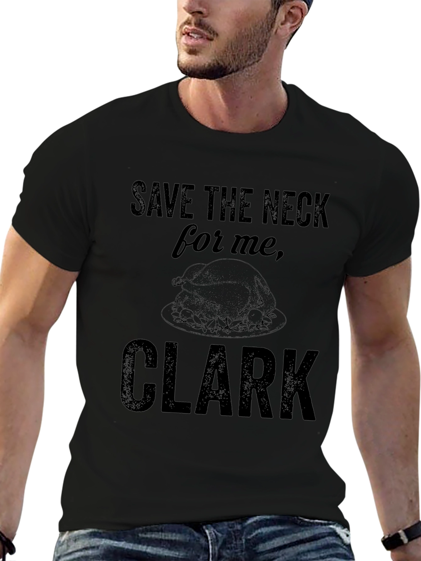 Camiseta Negra Save the Neck for Me Clark