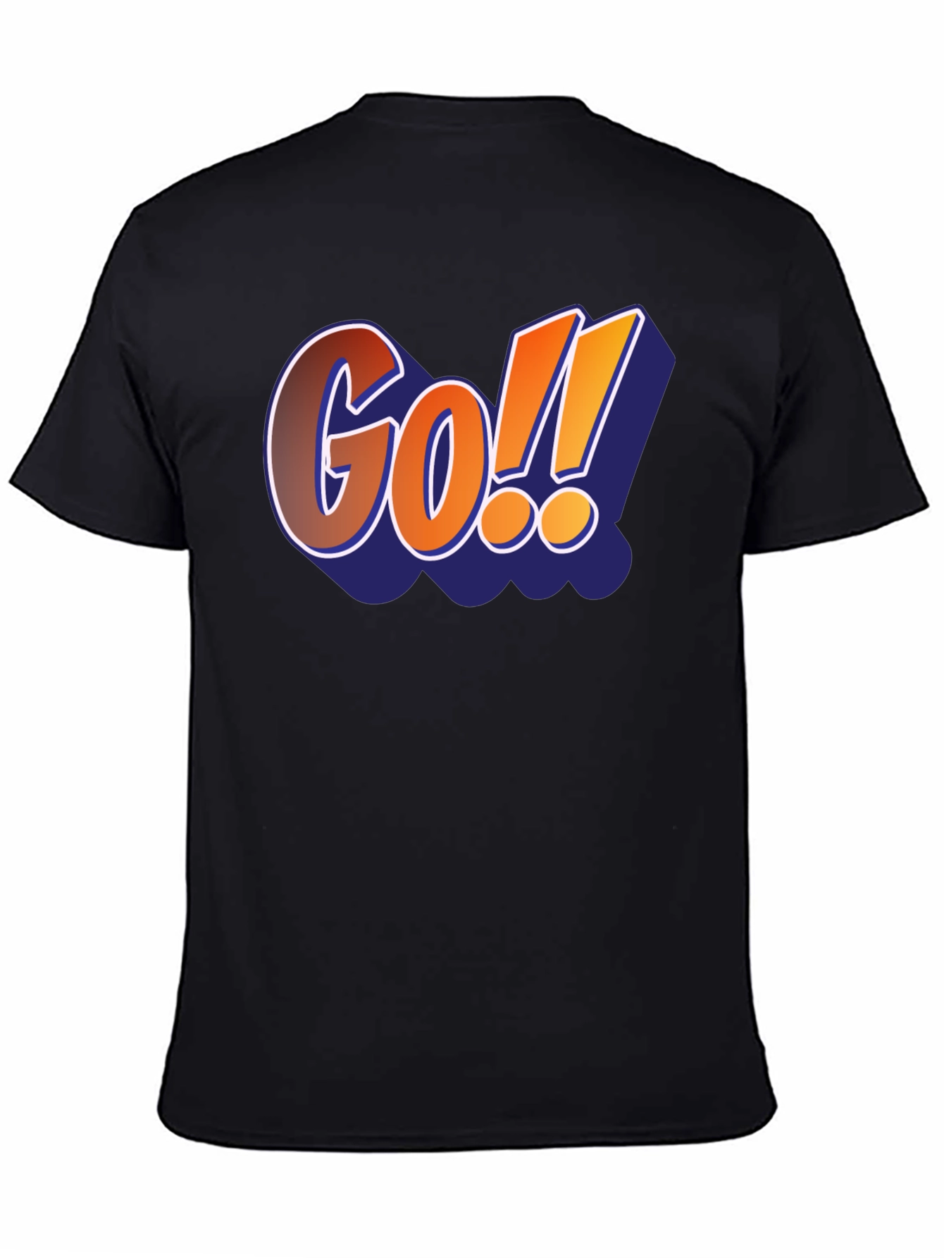 Camiseta Negra Hombre Diseño Go!! Estilo Cómic