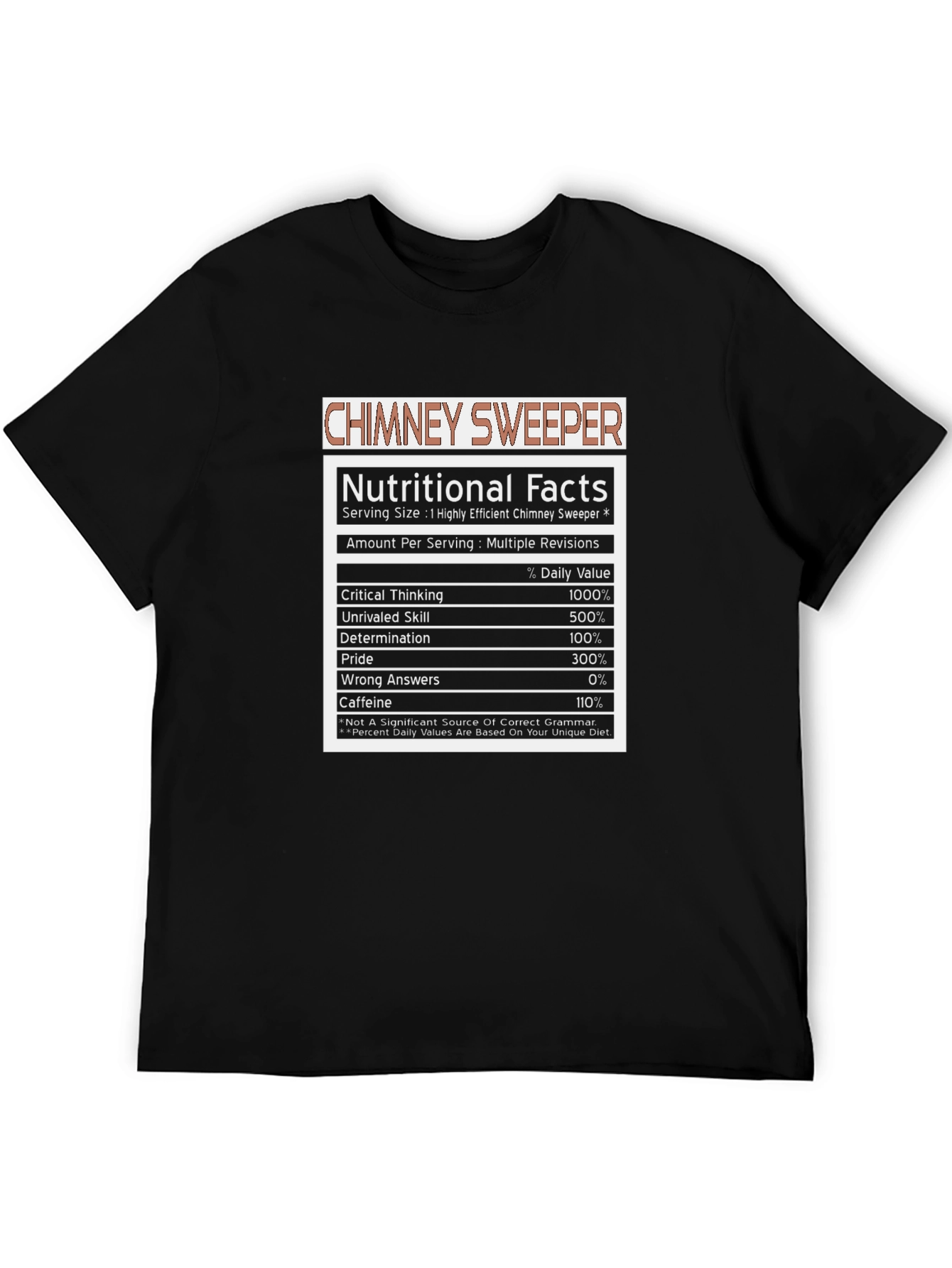 Camiseta Chimenea Nutricional Divertida