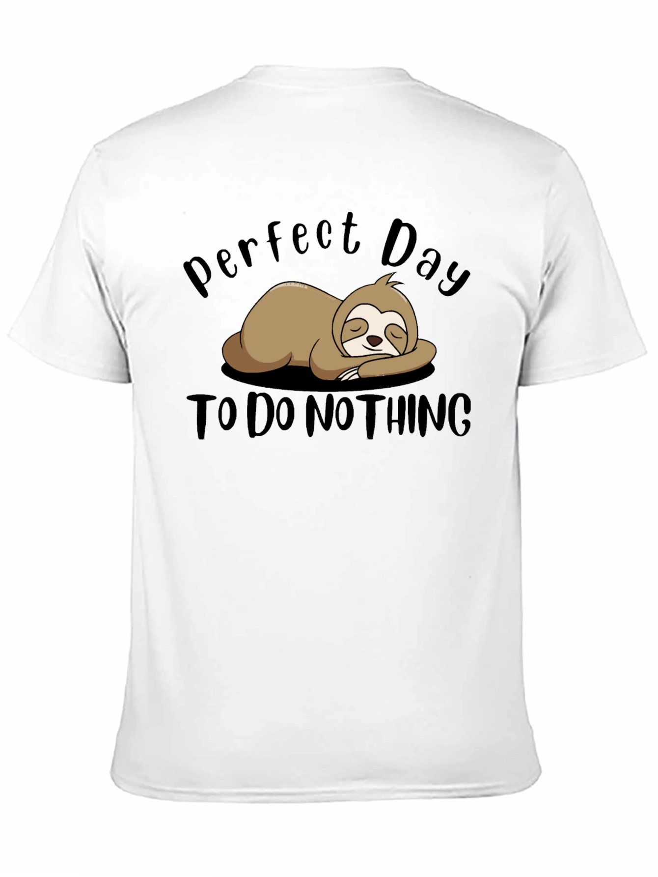 Camiseta Negra Relax con Diseño de Perezoso