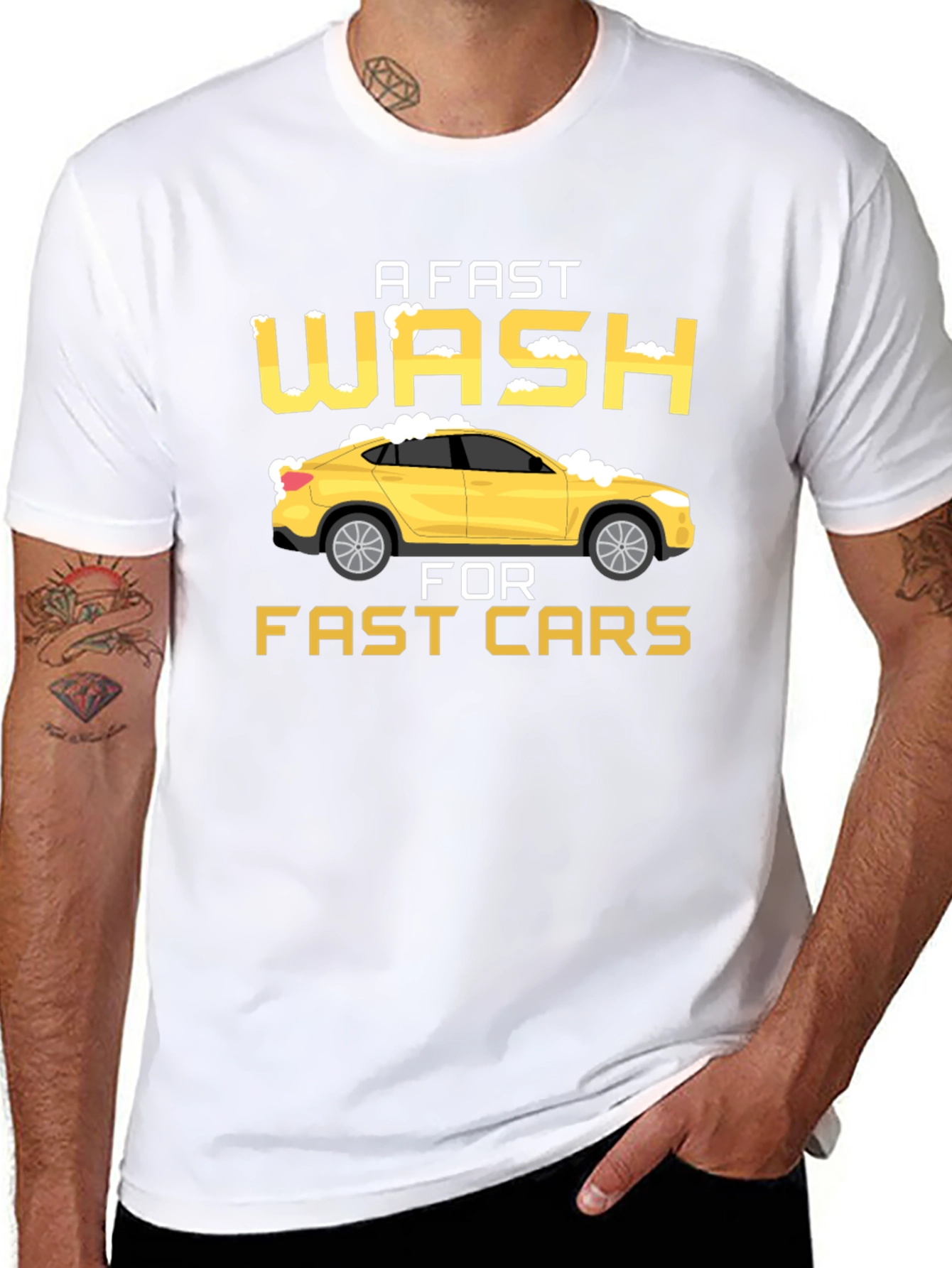 Camiseta Negra Lavado Rápido de Coches
