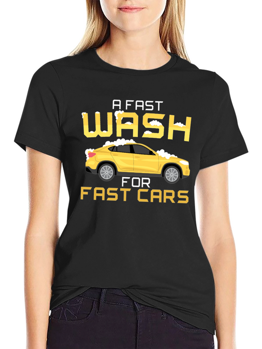Camiseta Negra Lavado Rápido de Coches
