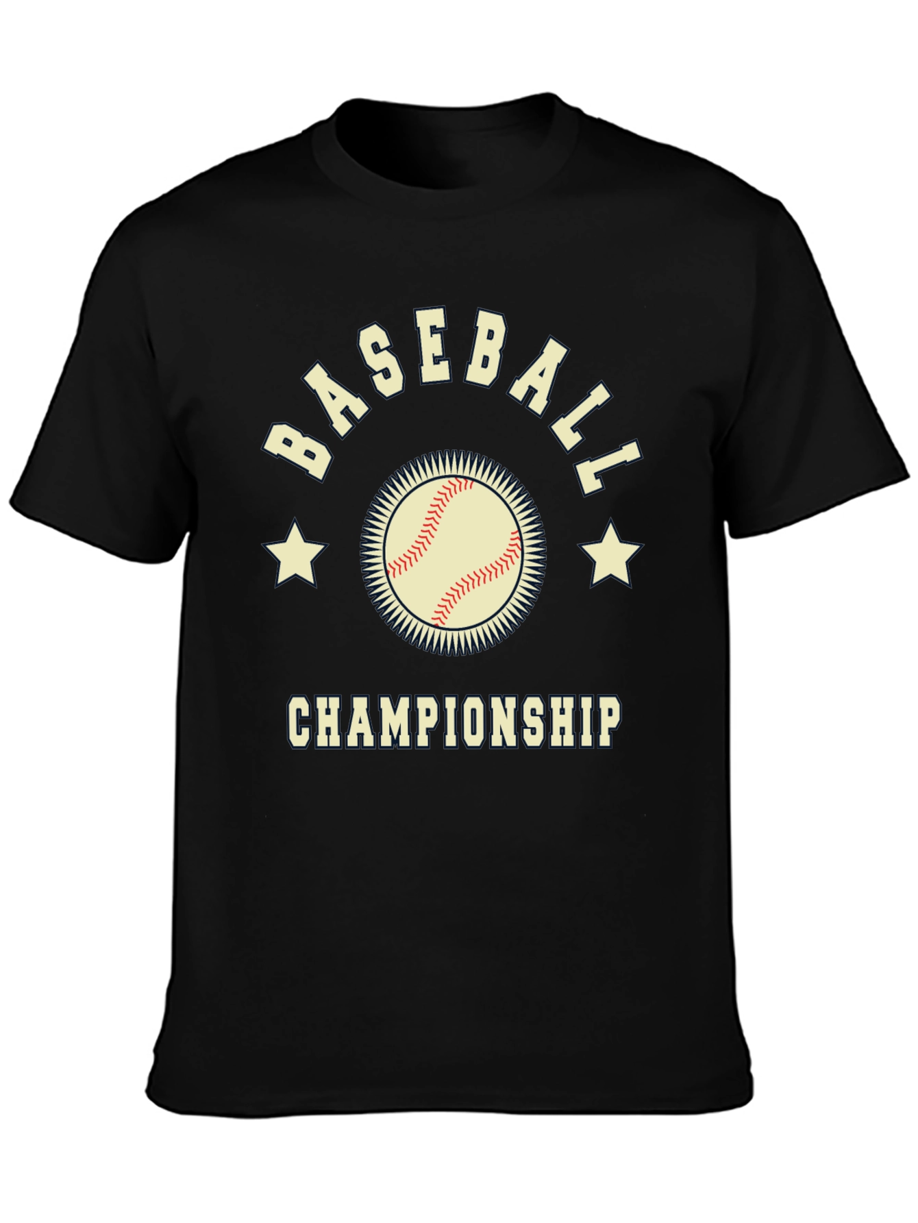 Camiseta Negra de Béisbol - Campeonato