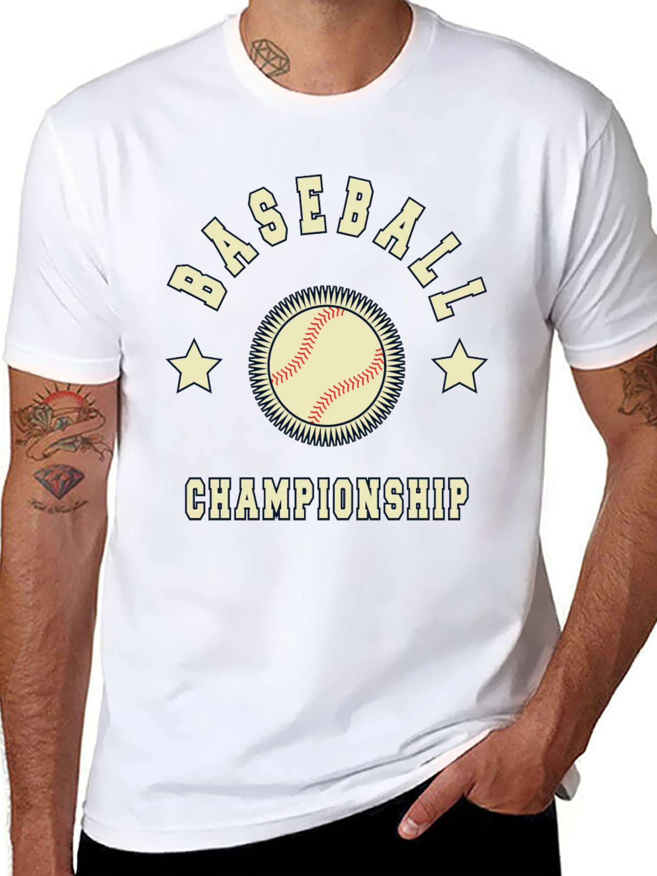 Camiseta Negra de Béisbol - Campeonato