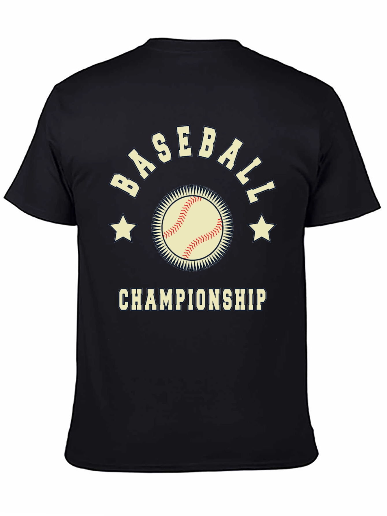 Camiseta Negra de Béisbol - Campeonato