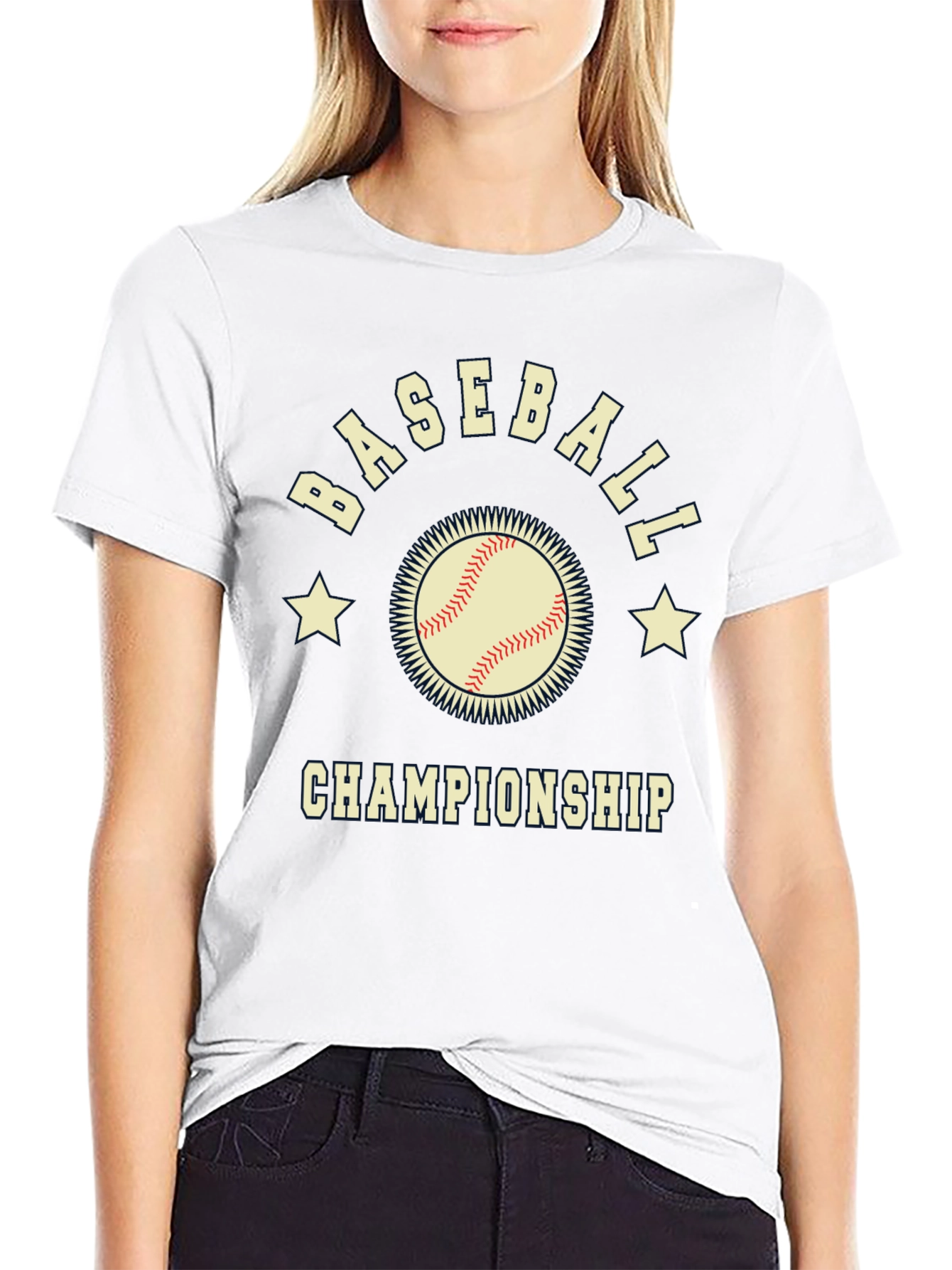 Camiseta Negra de Béisbol - Campeonato