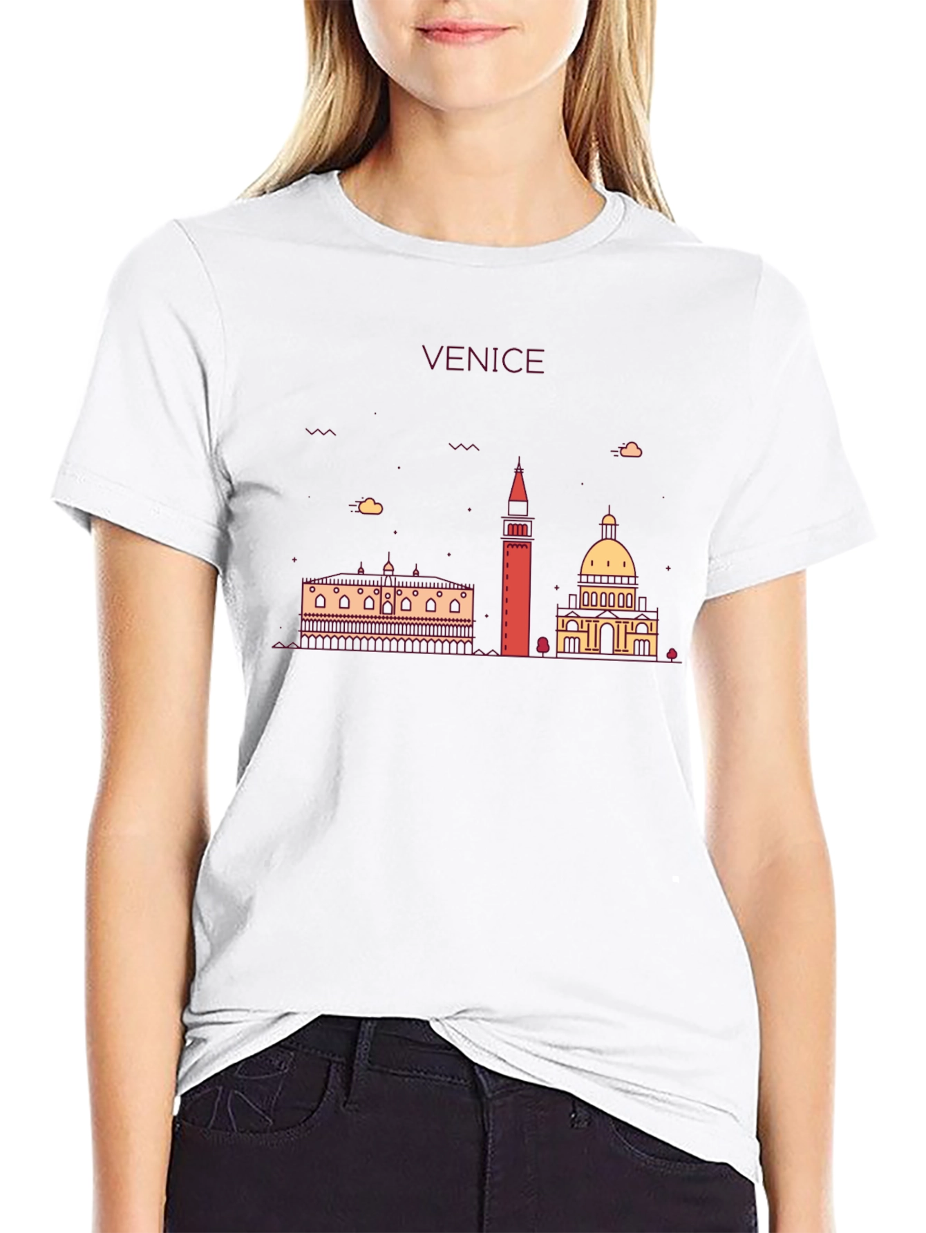Camiseta Negra Venecia Diseño Urbano