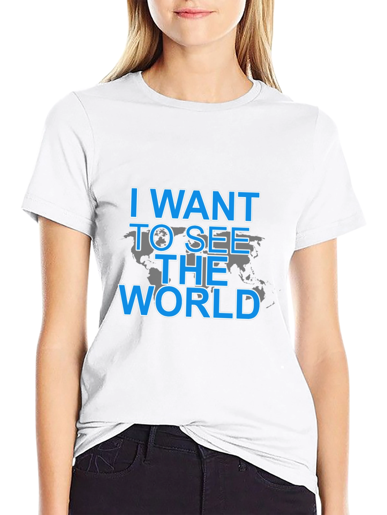 Camiseta Negra: I Want To See The World