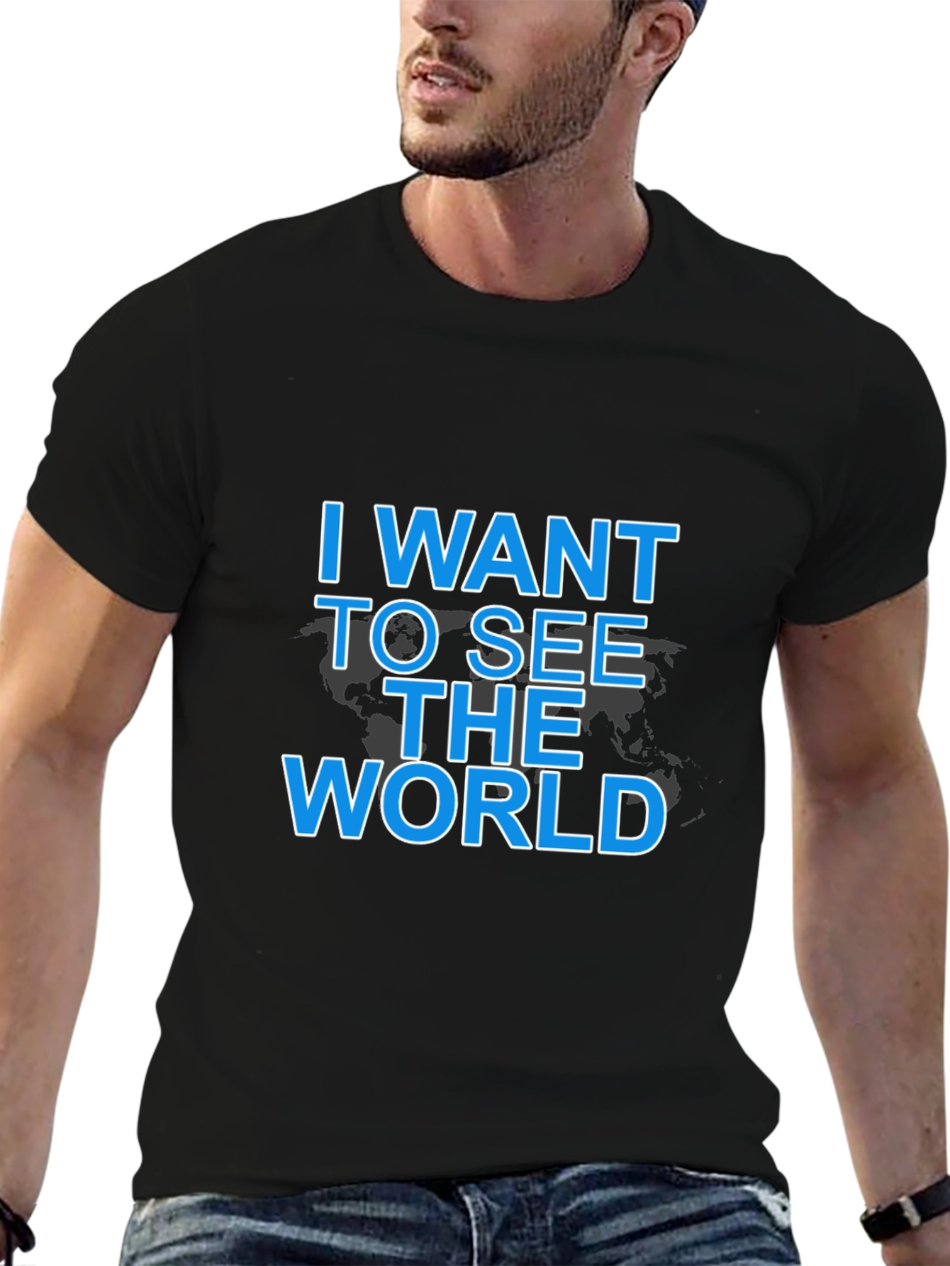 Camiseta Negra: I Want To See The World
