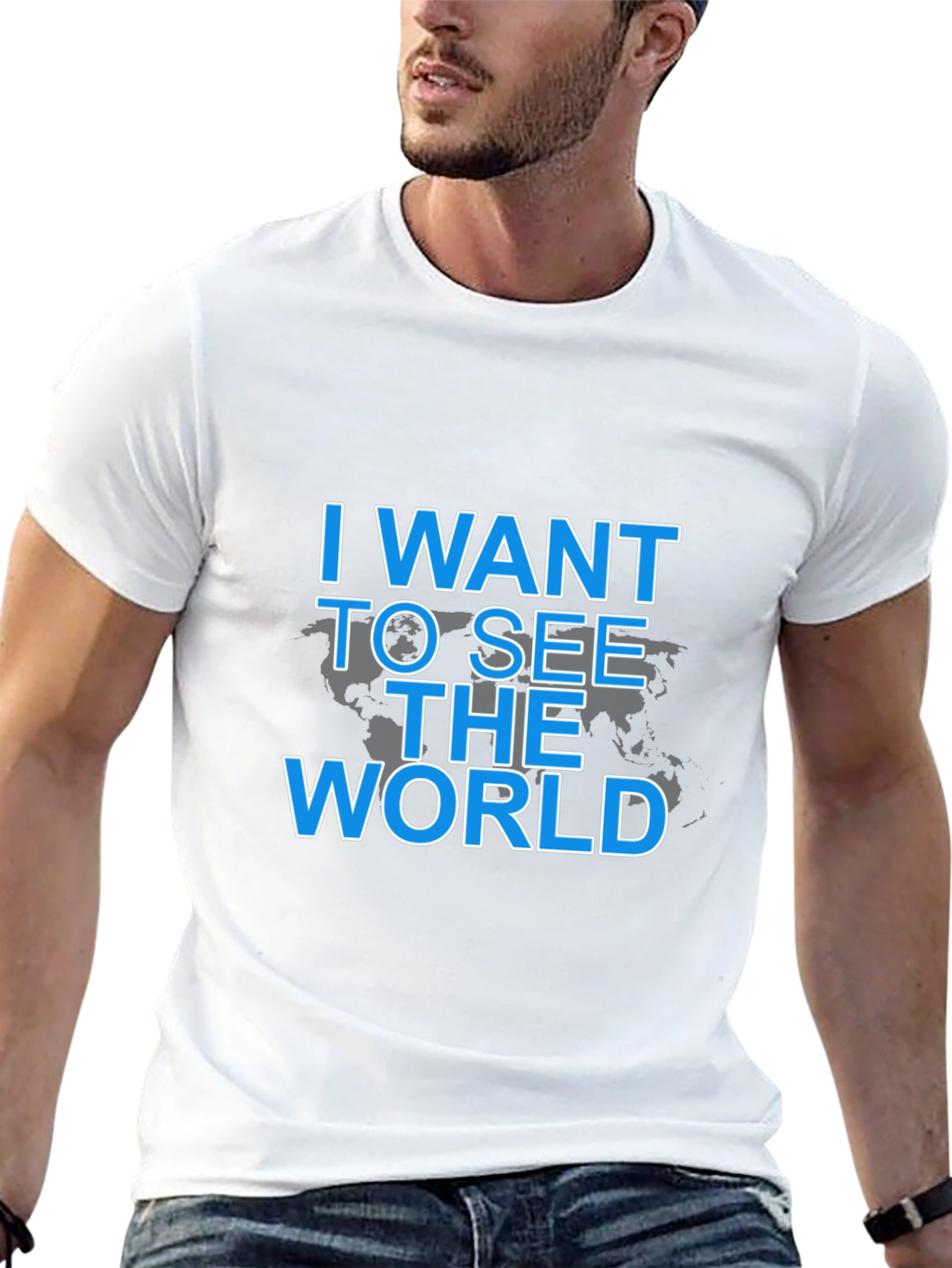 Camiseta Negra: I Want To See The World