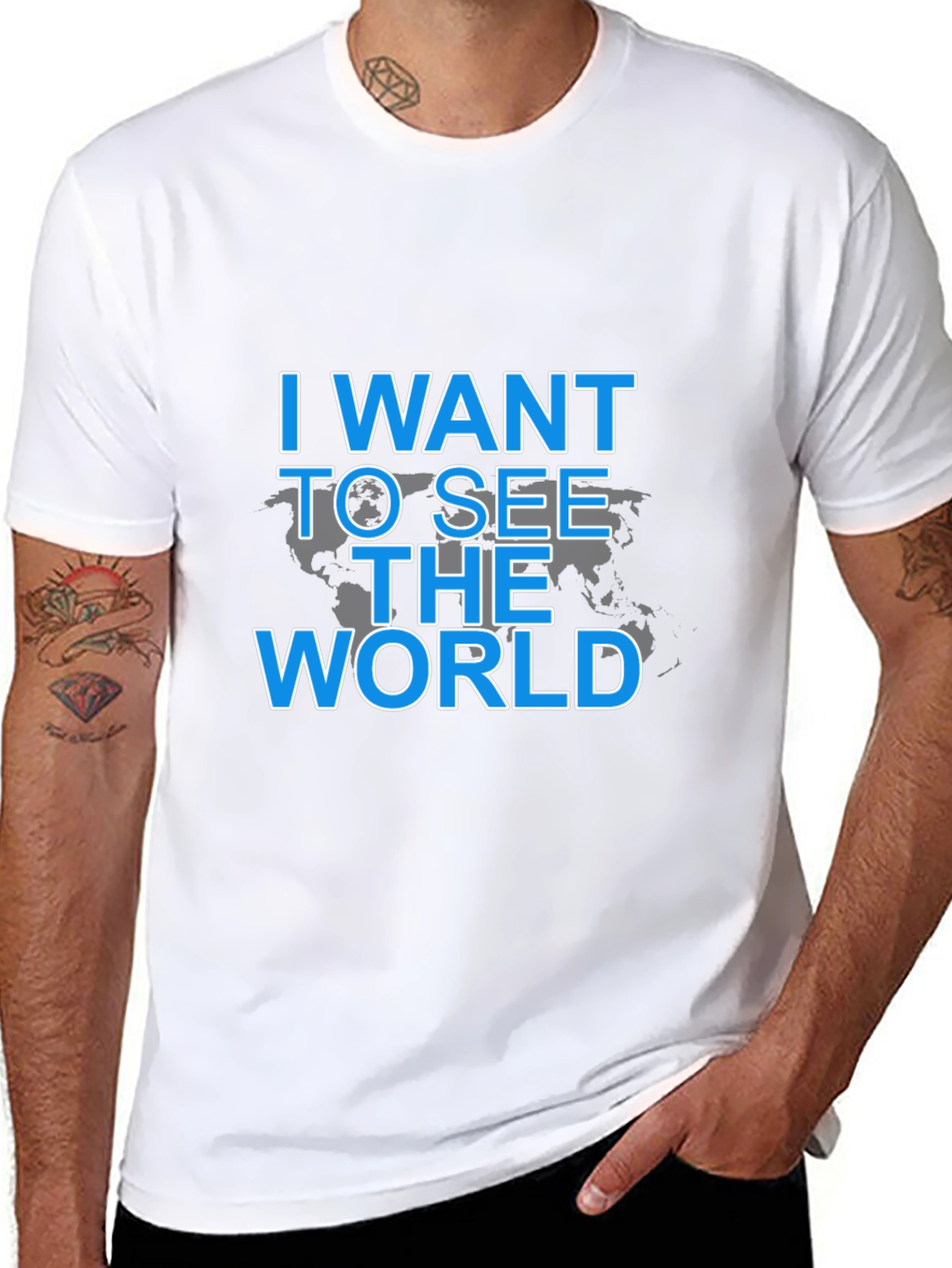 Camiseta Negra: I Want To See The World