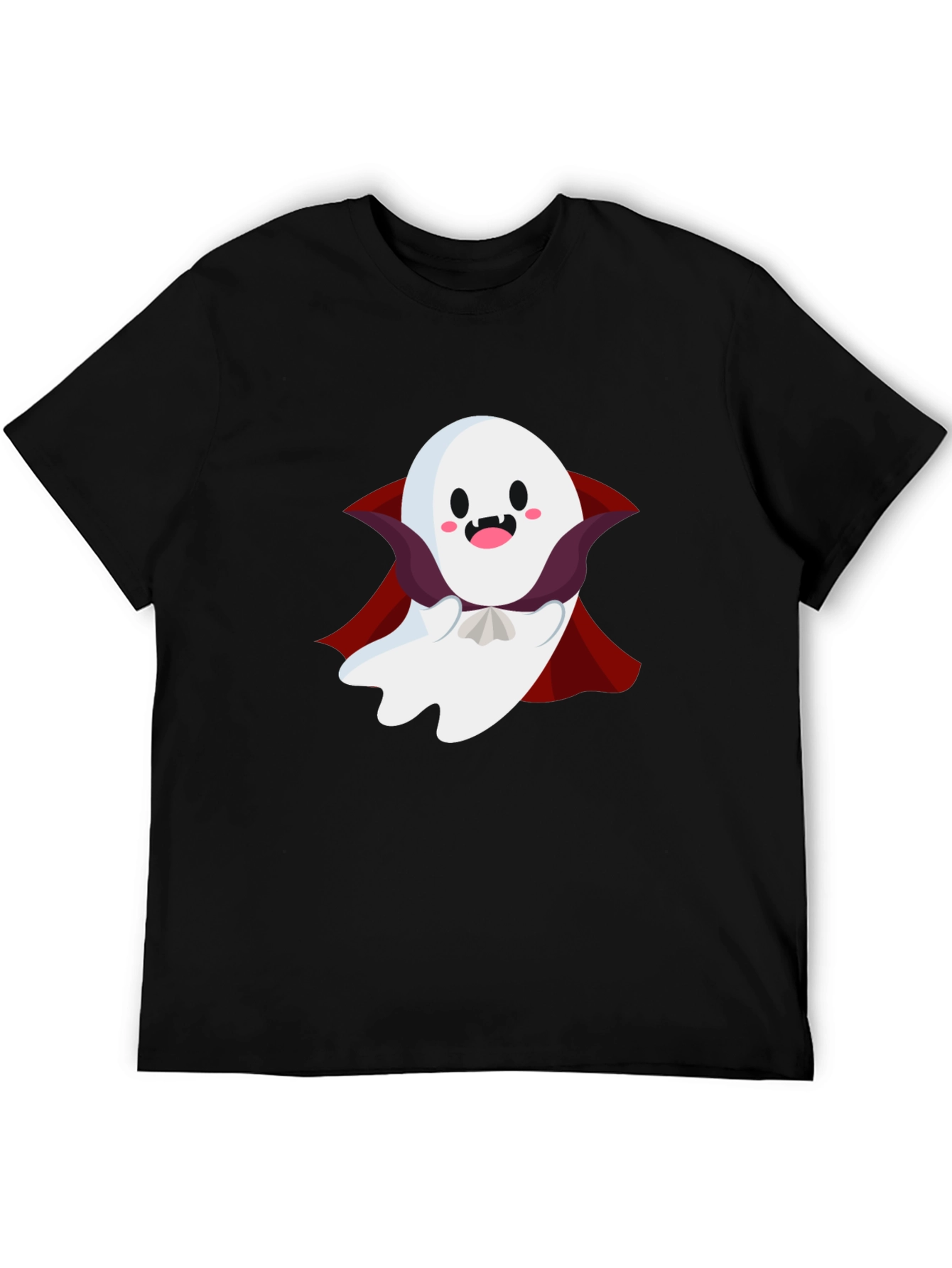 Camiseta Negra con Fantasma de Halloween