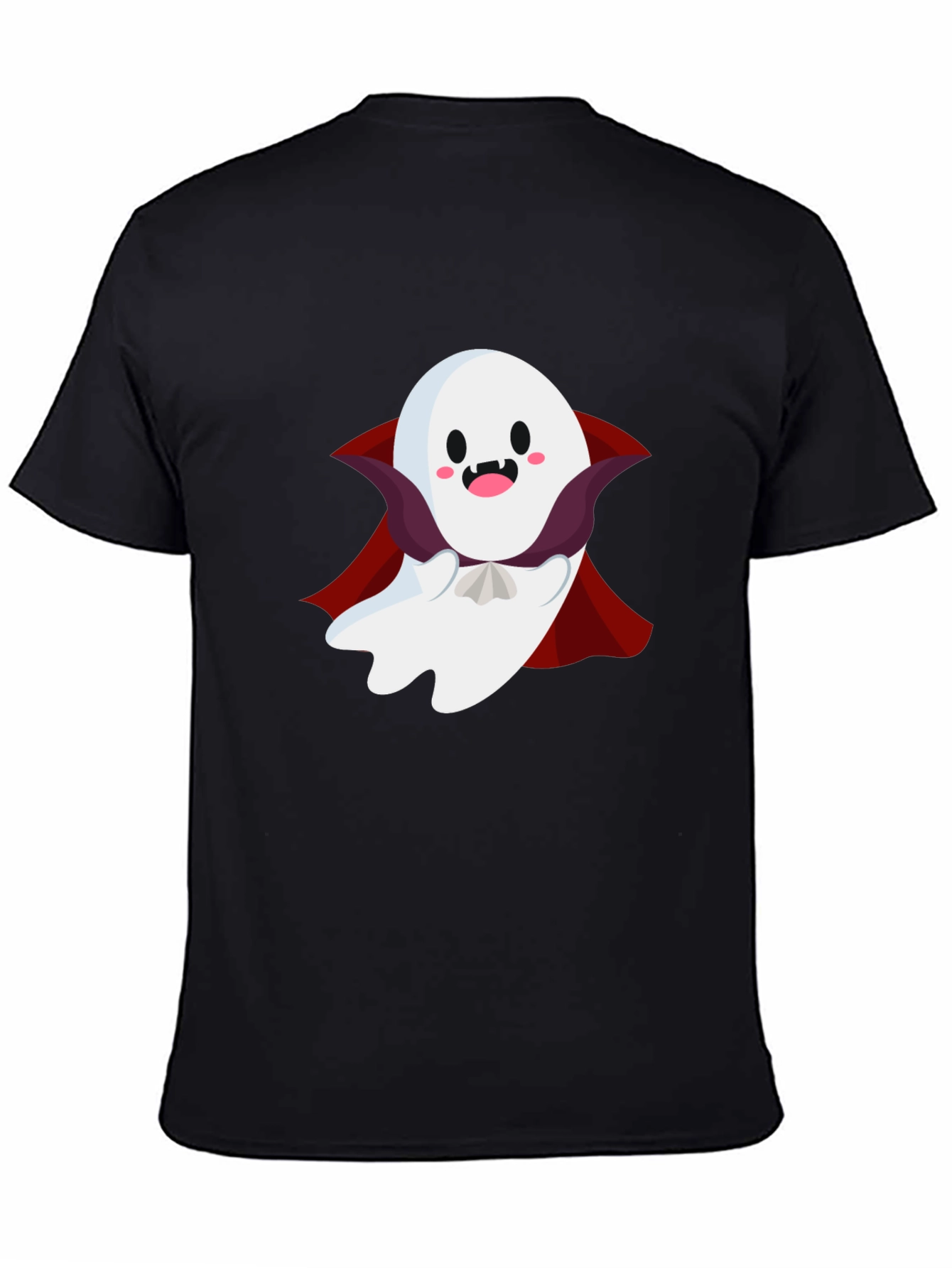 Camiseta Negra con Fantasma de Halloween