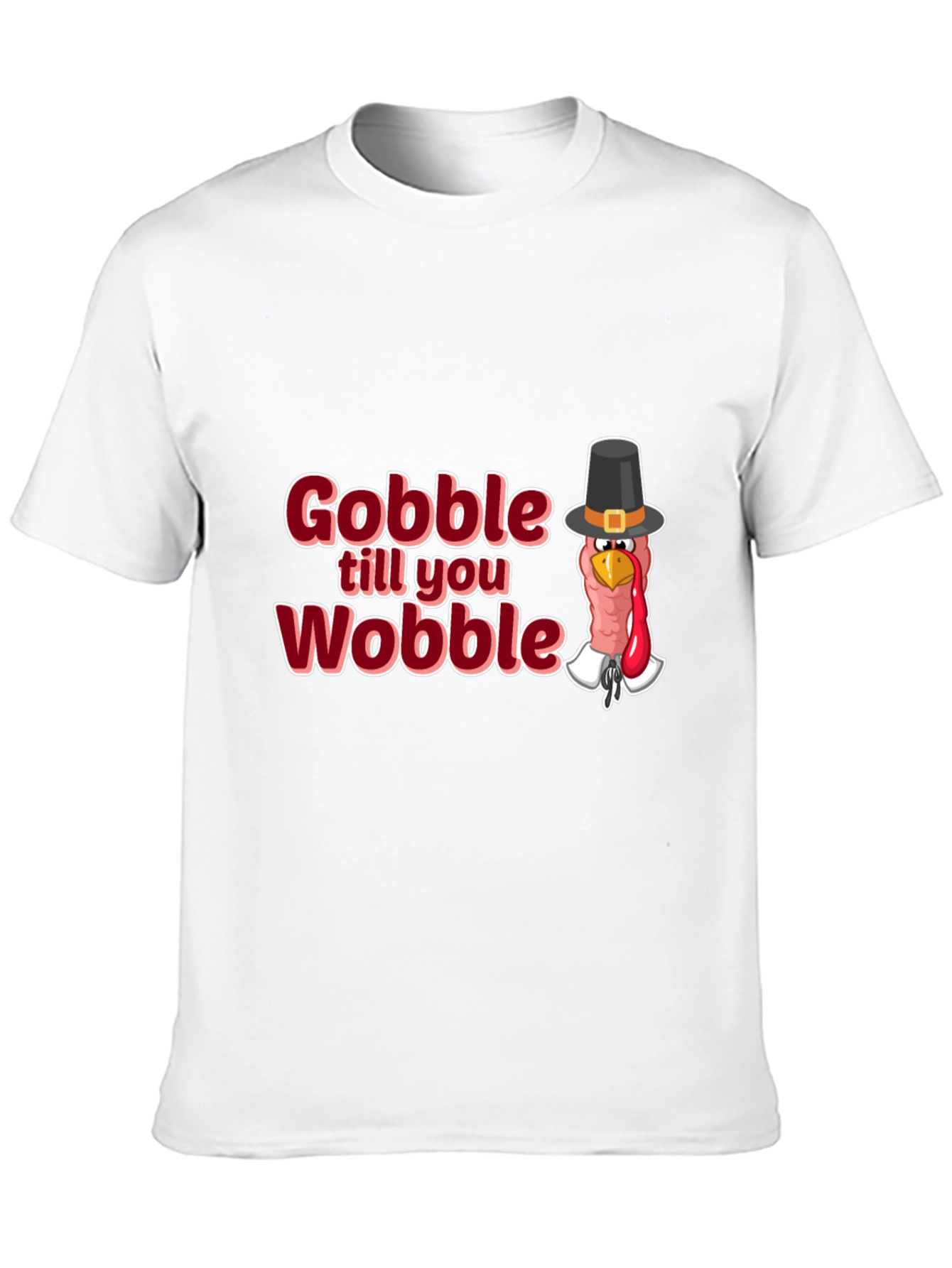 Camiseta Negra Festiva Gobble till you Wobble