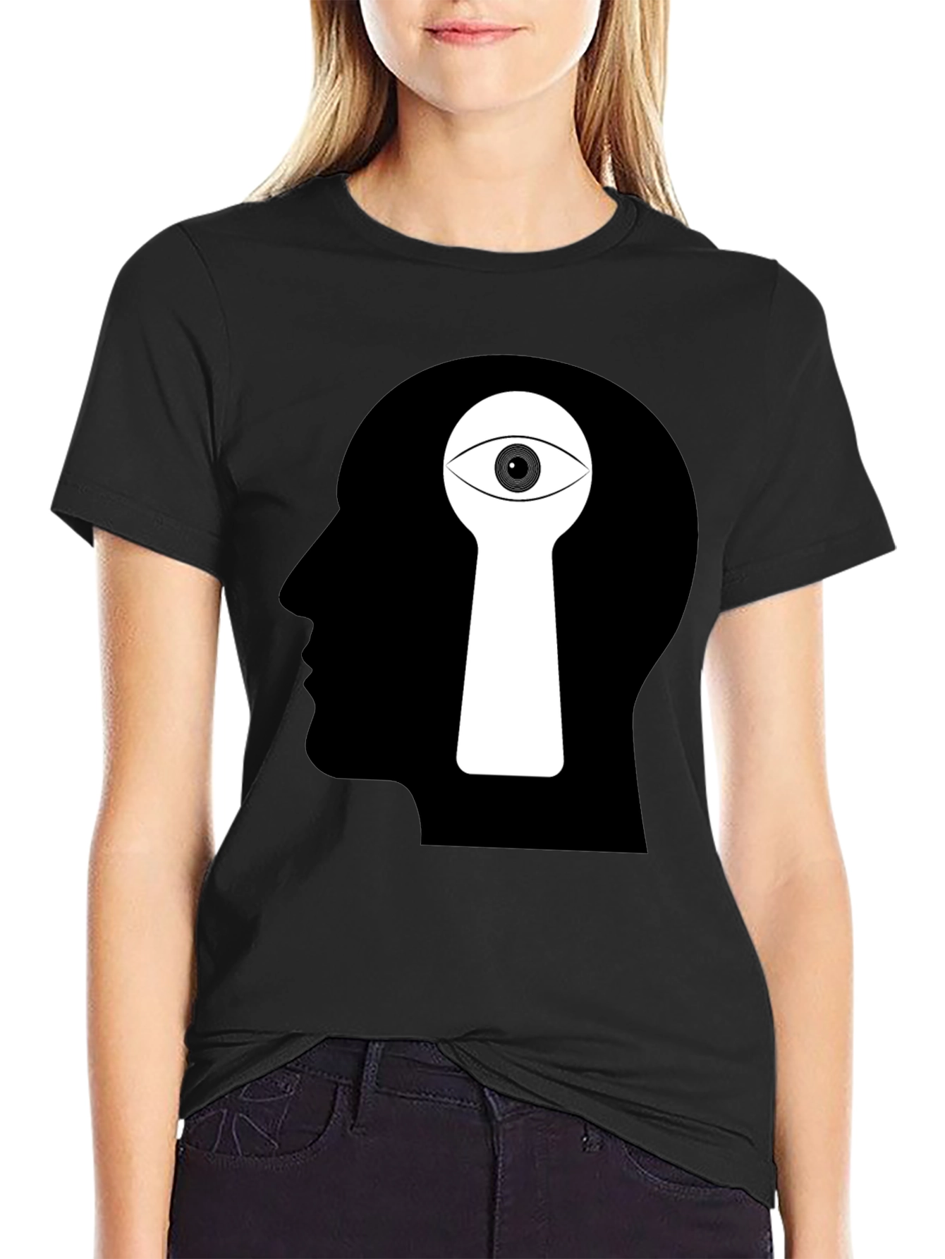 Camiseta Negra Ojo Mental