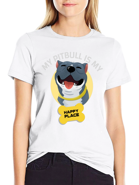 Camiseta Negra My Pitbull is My Happy Place
