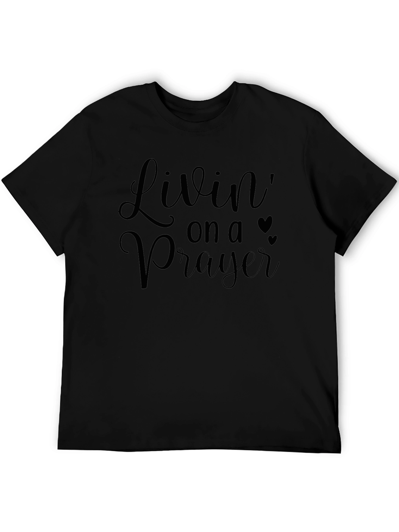 Camiseta Negra: Livin on a Prayer