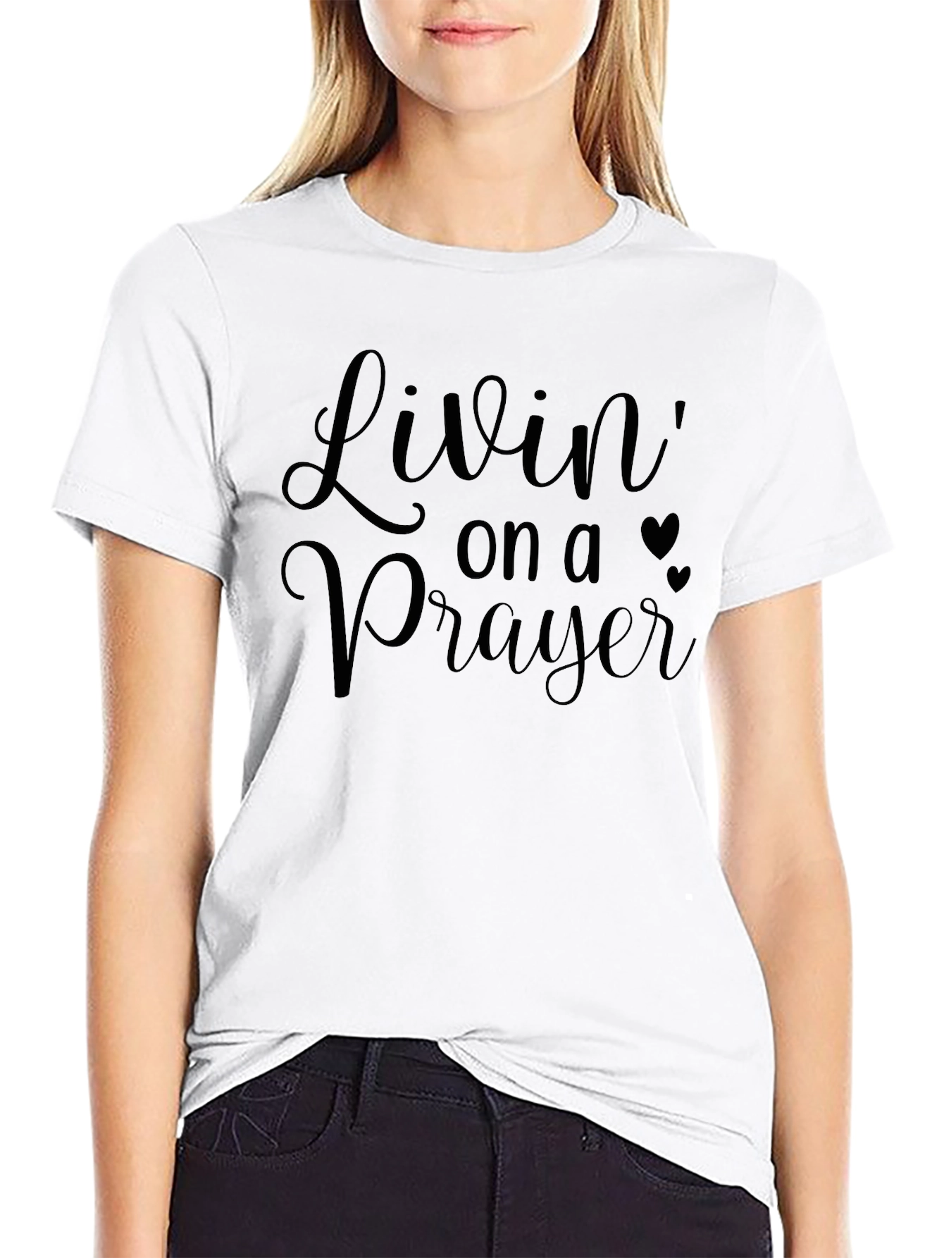 Camiseta Negra: Livin on a Prayer