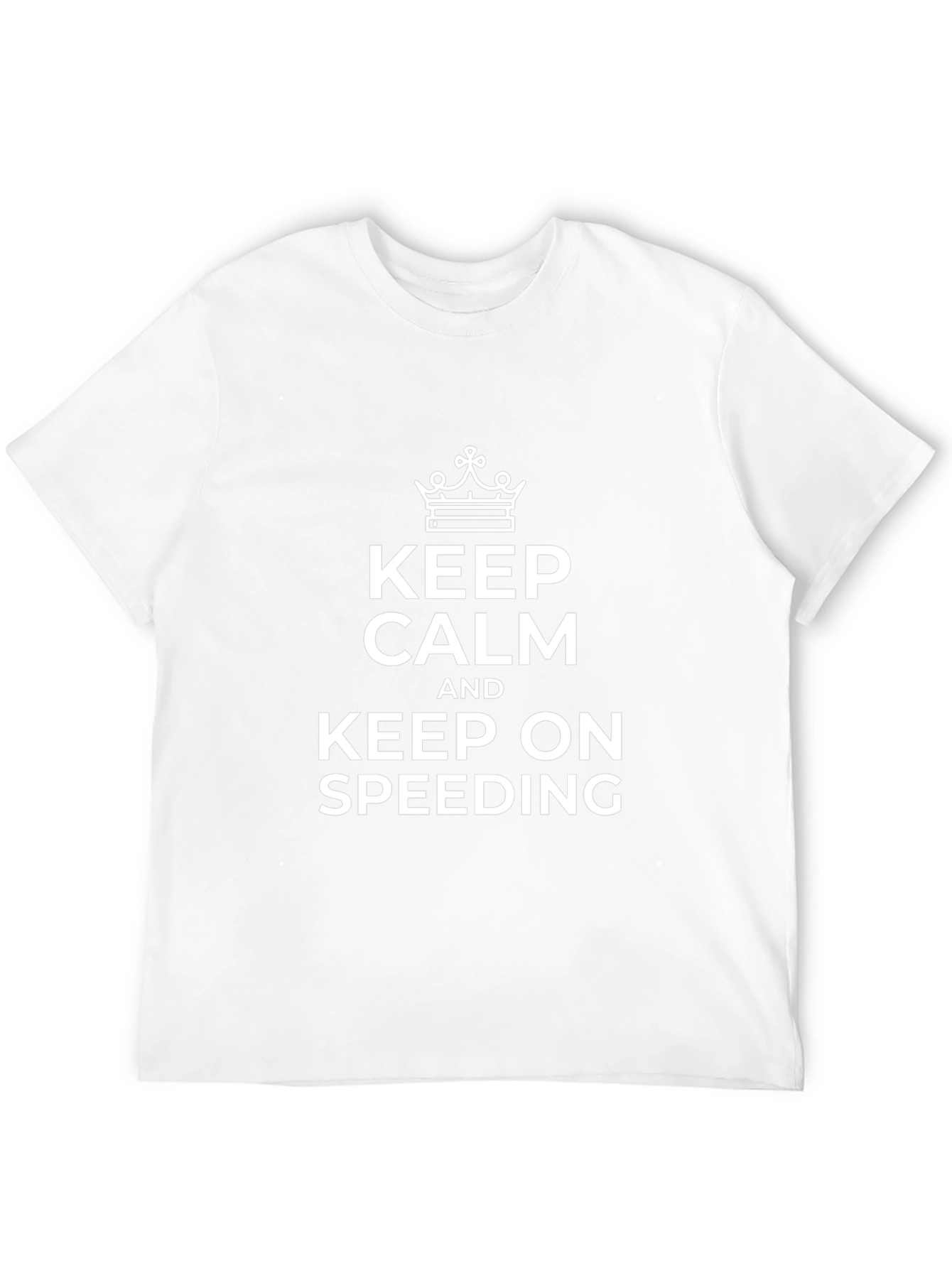 Camiseta Negra Keep Calm and Keep On Speeding