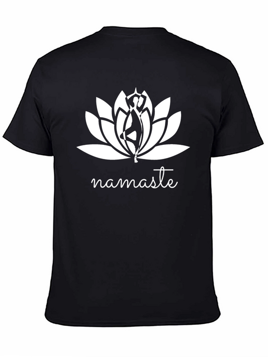 Camiseta Negra con Diseño de Yoga Namaste