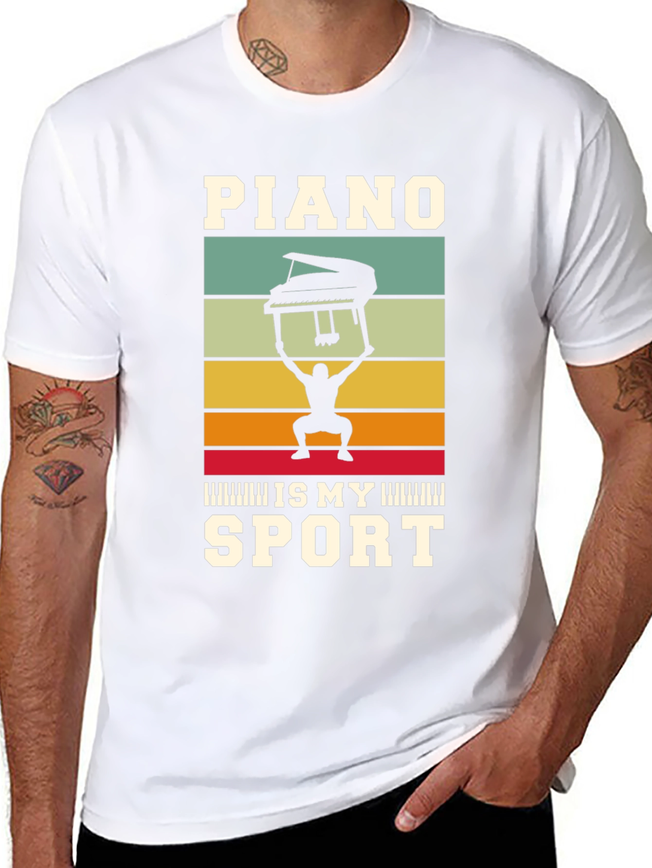 Camiseta Negra: Piano es mi deporte