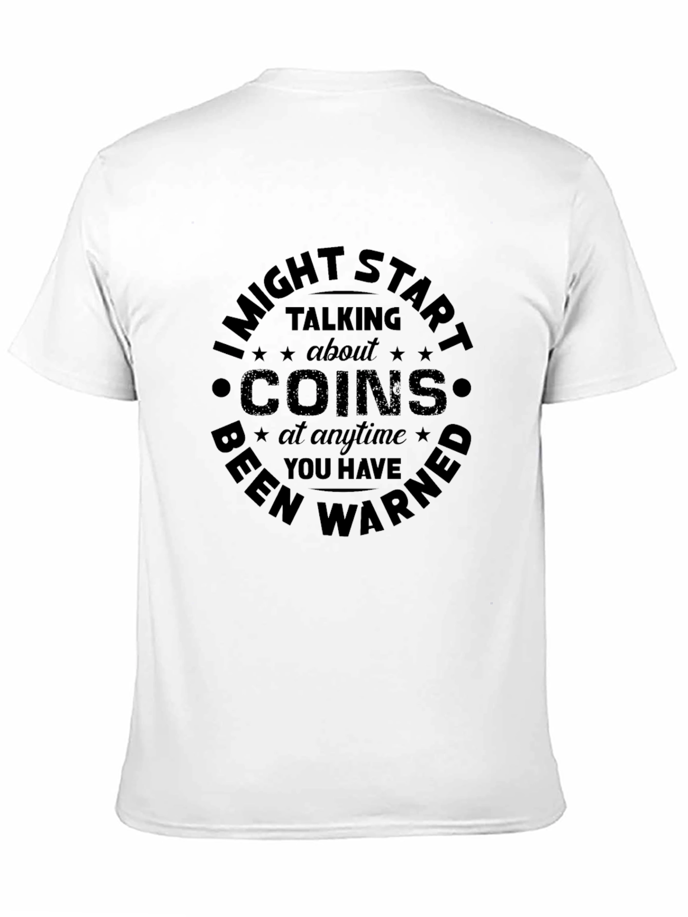 Camiseta Negra Estampada Coins