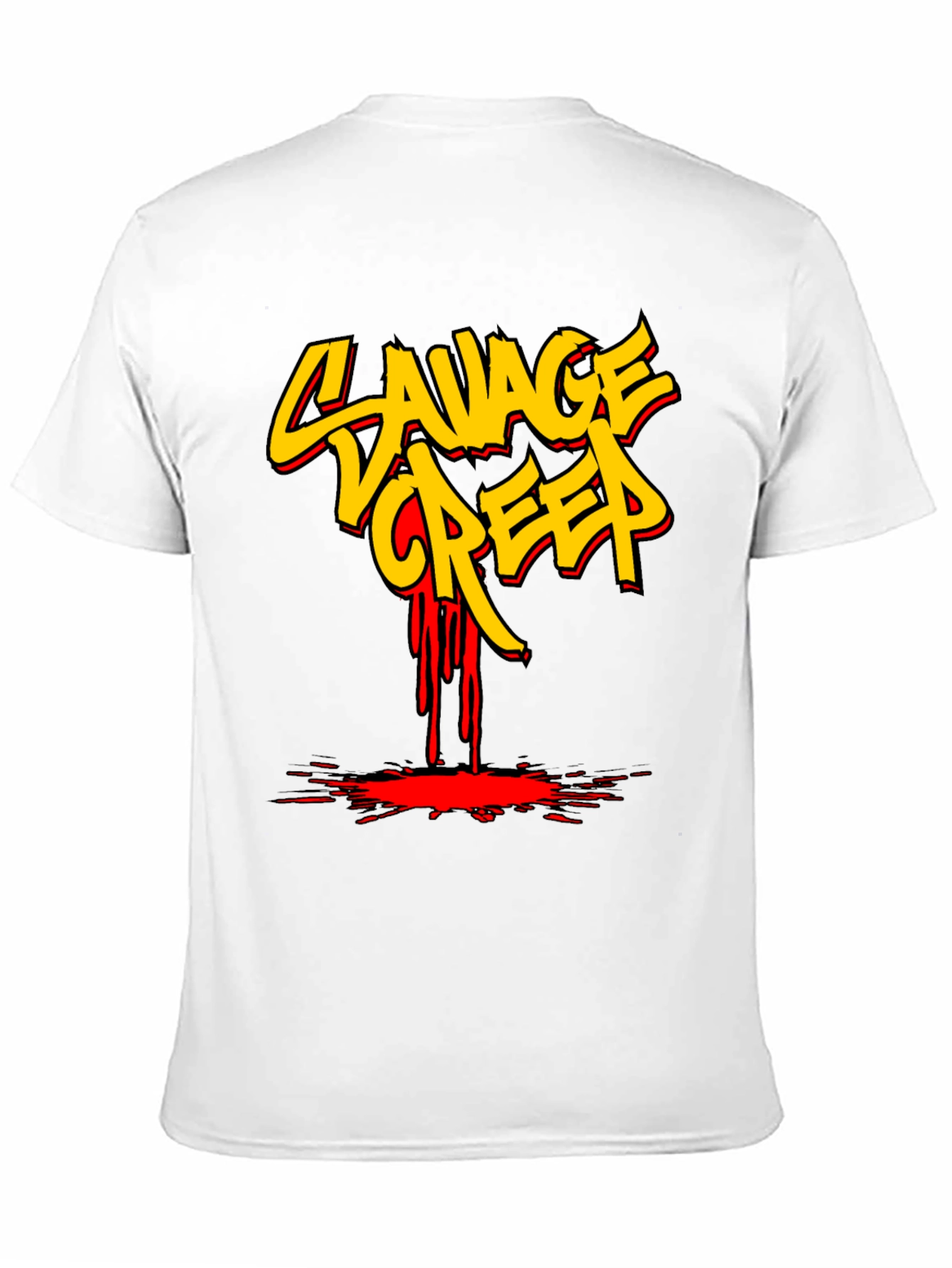 Camiseta Negra Estampada Savage Creep