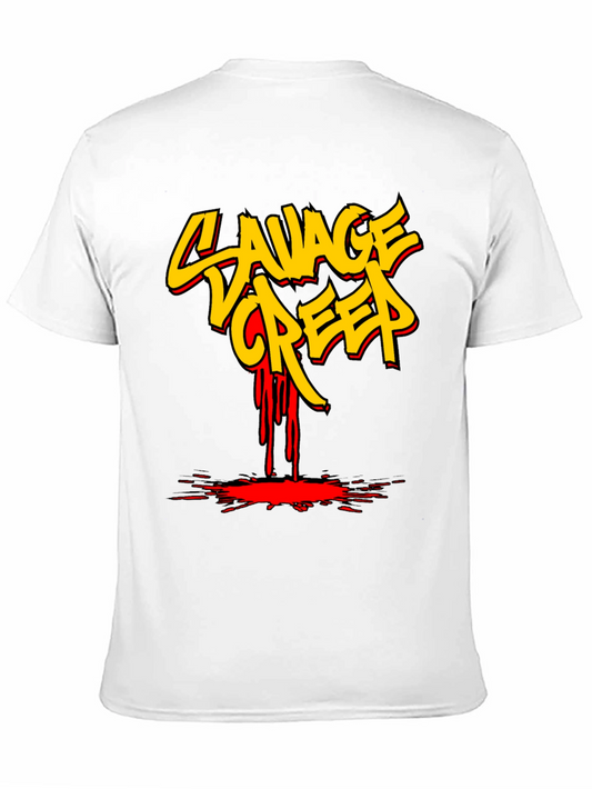 Camiseta Negra Estampada Savage Creep