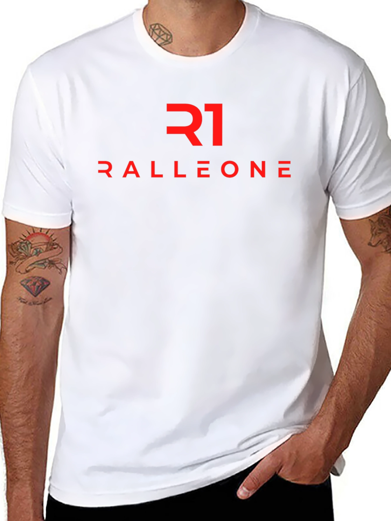 Camiseta Negra RALLEONE - Diseño Moderno y Atractivo
