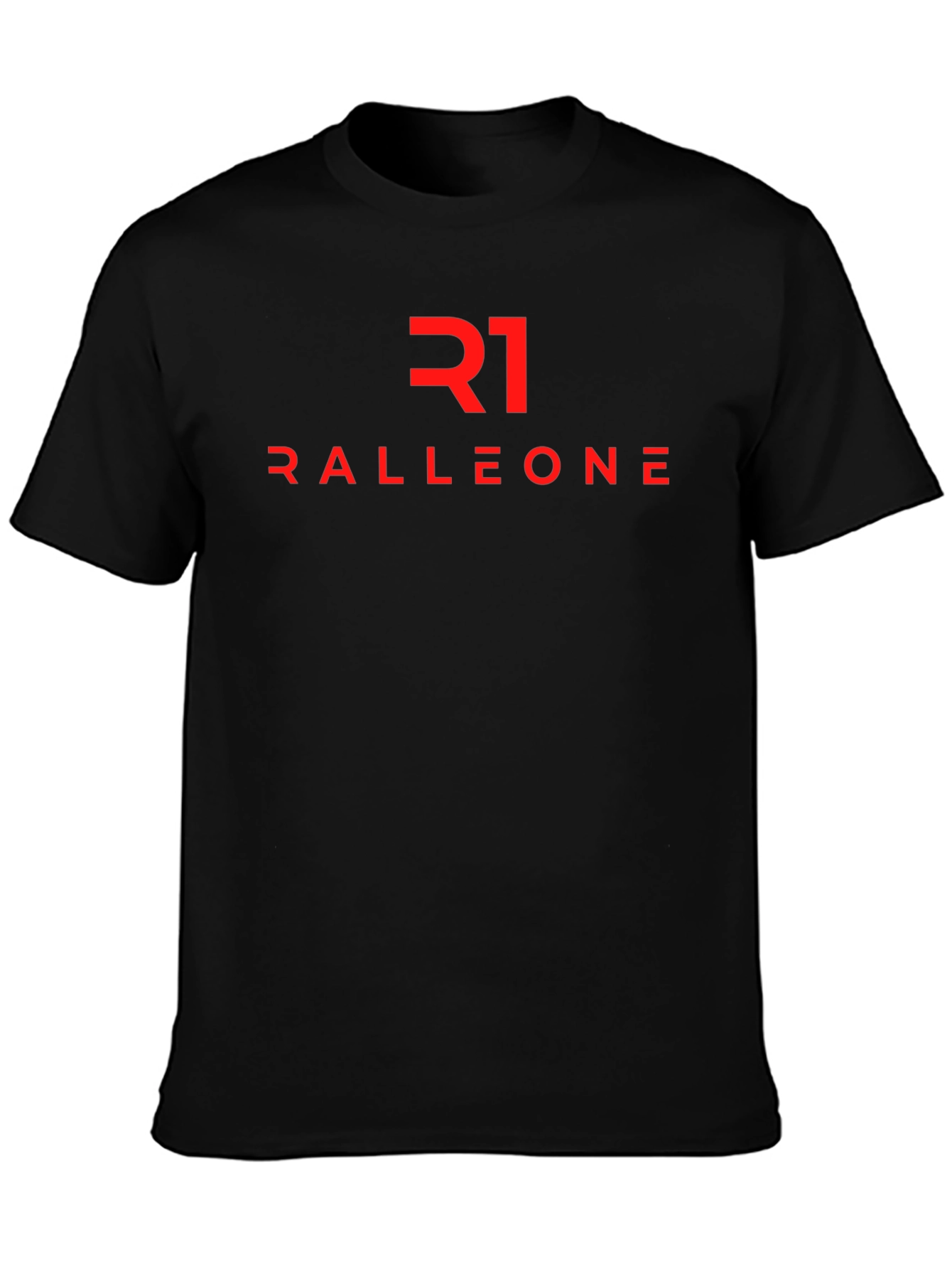 Camiseta Negra RALLEONE - Diseño Moderno y Atractivo