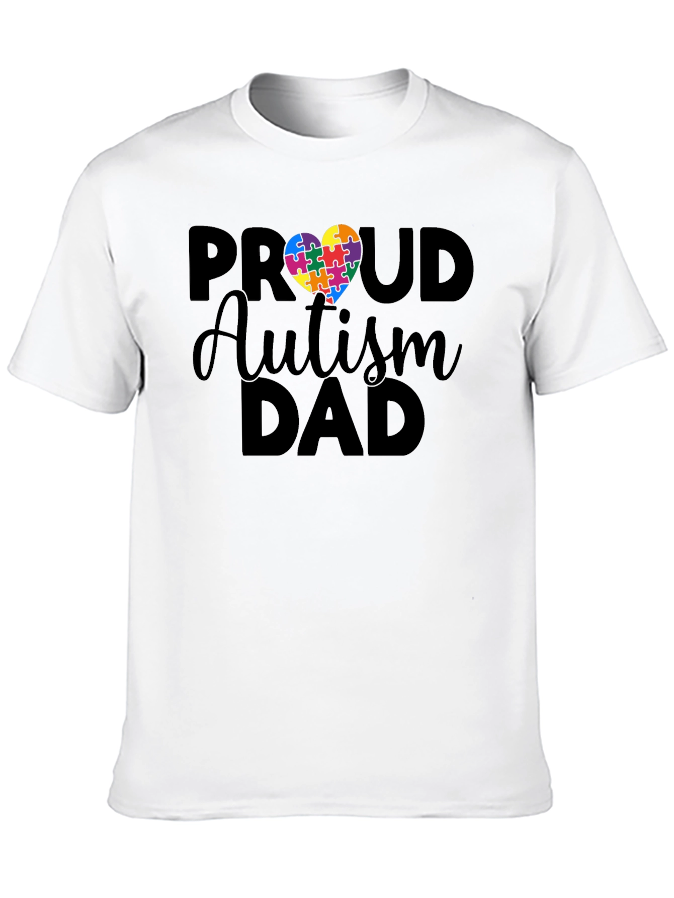 Camiseta Negra: Papá Orgulloso del Autismo