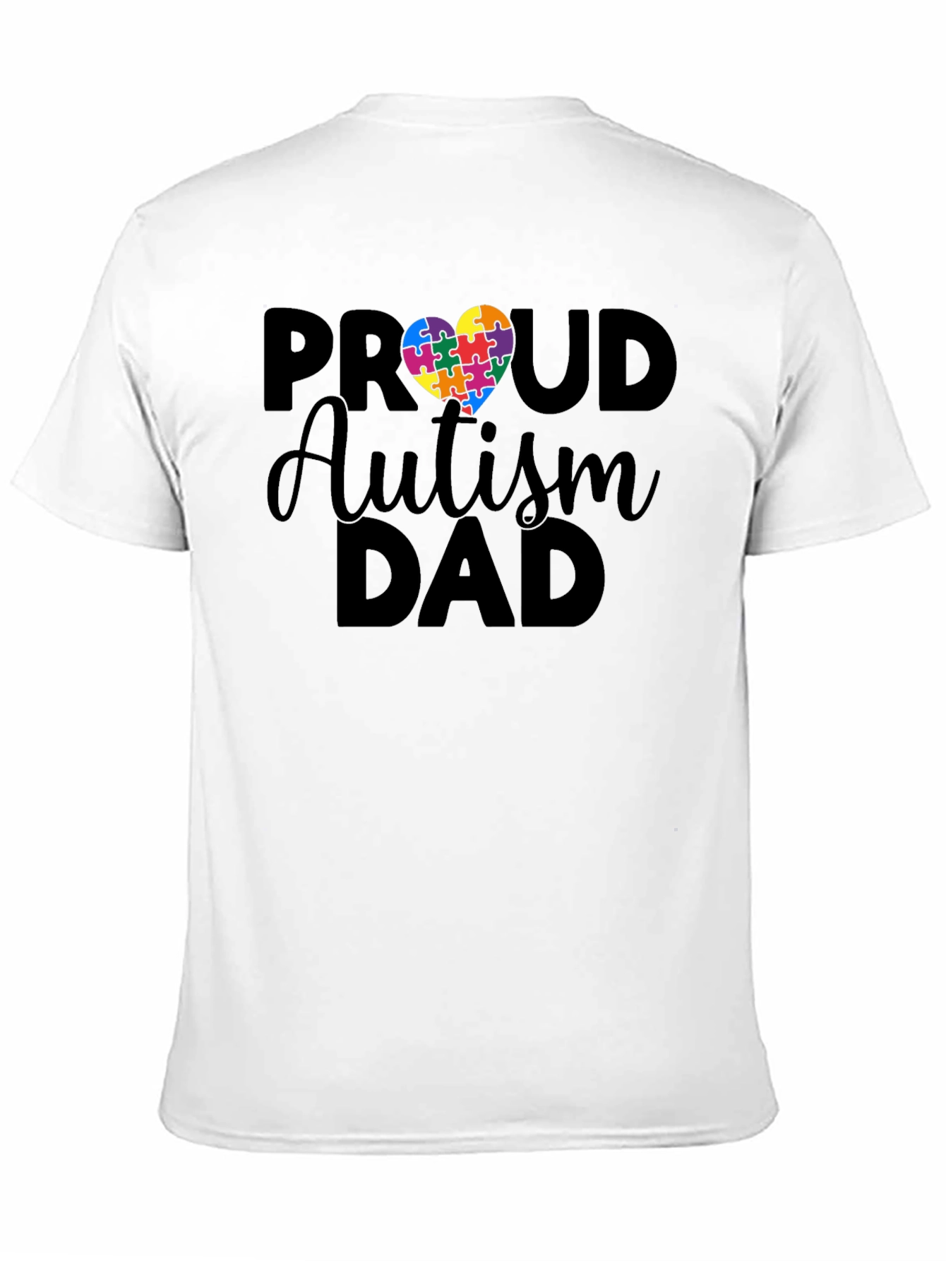 Camiseta Negra: Papá Orgulloso del Autismo