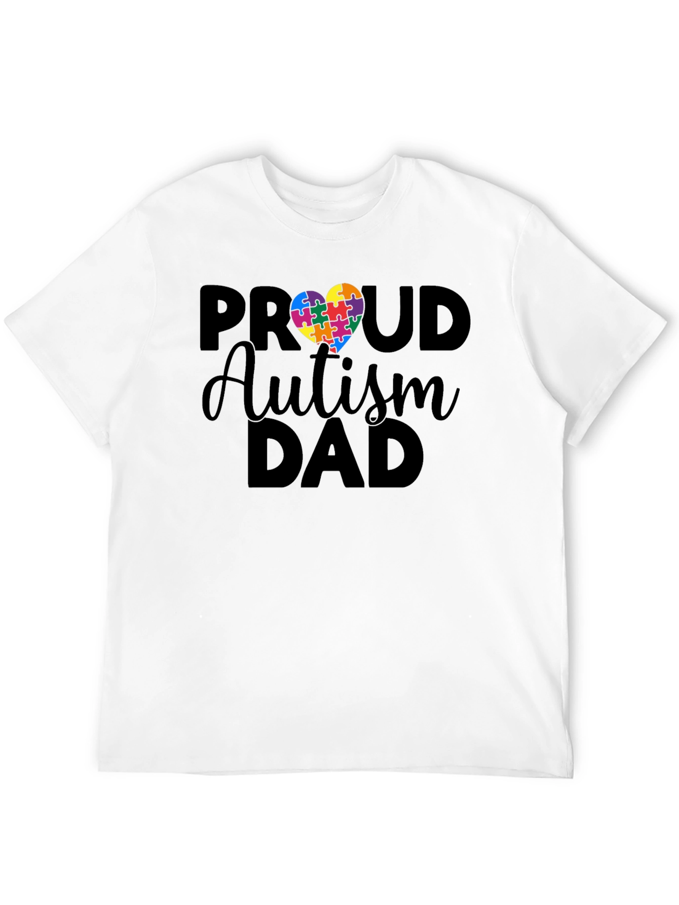Camiseta Negra: Papá Orgulloso del Autismo